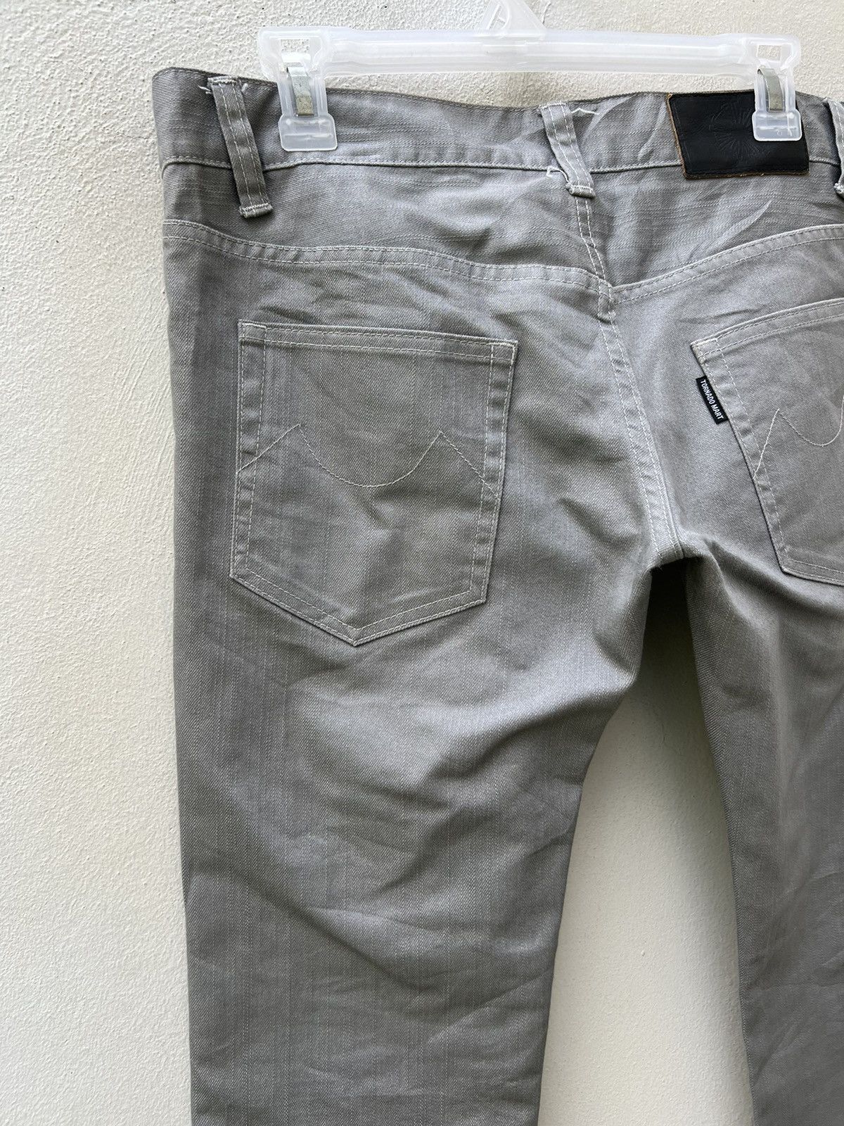 Tornado Mart Vintage Tornado Mart Japan Stretch Grey Flare Pant Size US 31 - 15 Thumbnail