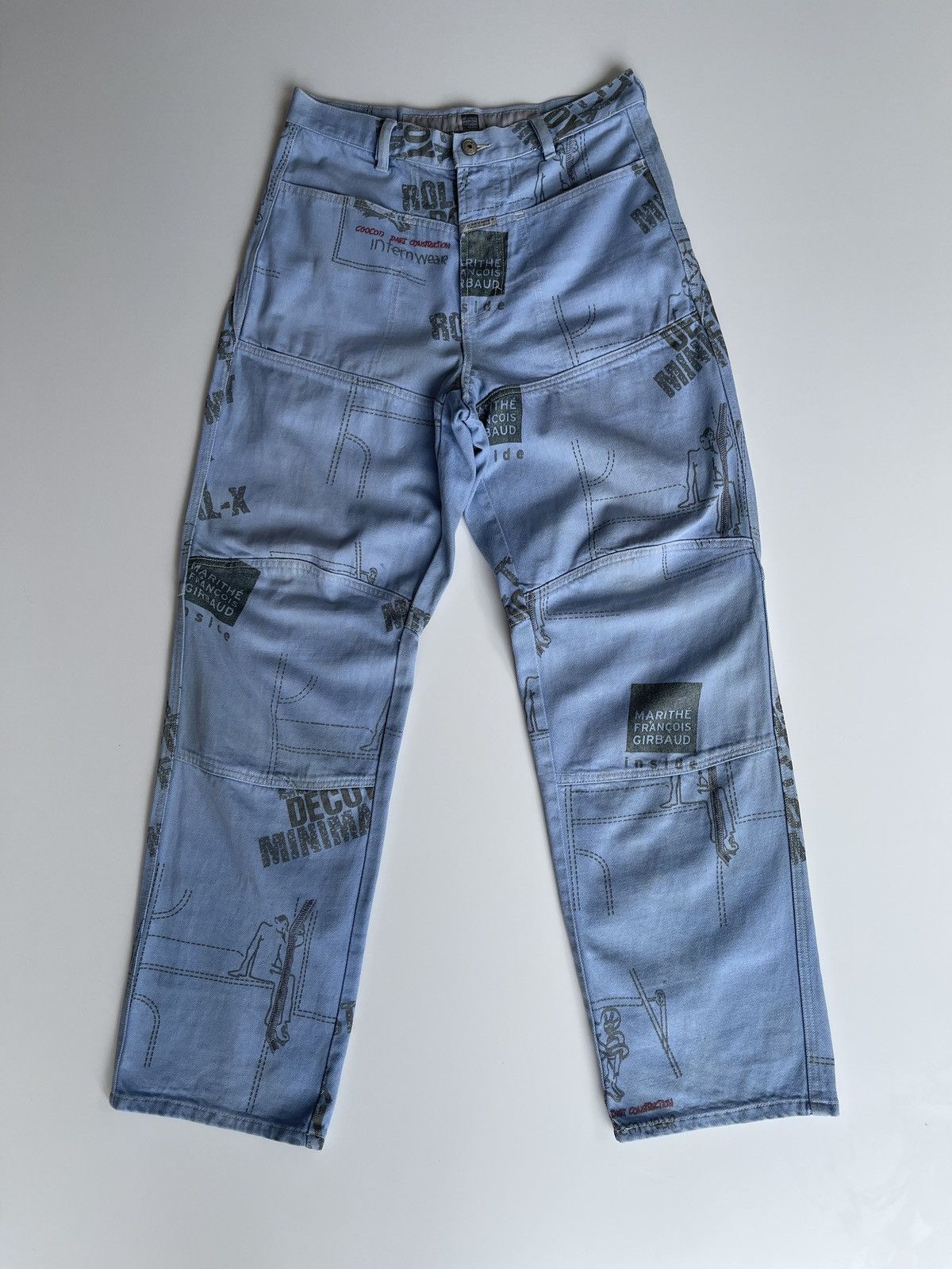 Marithe + Francois Girbaud MFG Iconic pieces All Over Print Denim Size US 30 / EU 46 - 2 Thumbnail