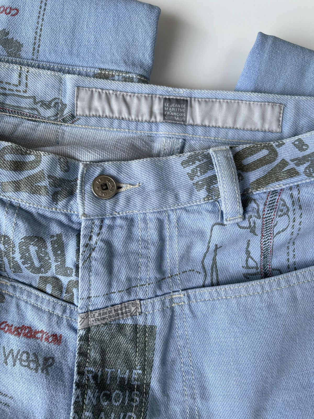 Marithe + Francois Girbaud MFG Iconic pieces All Over Print Denim Size US 30 / EU 46 - 17 Thumbnail
