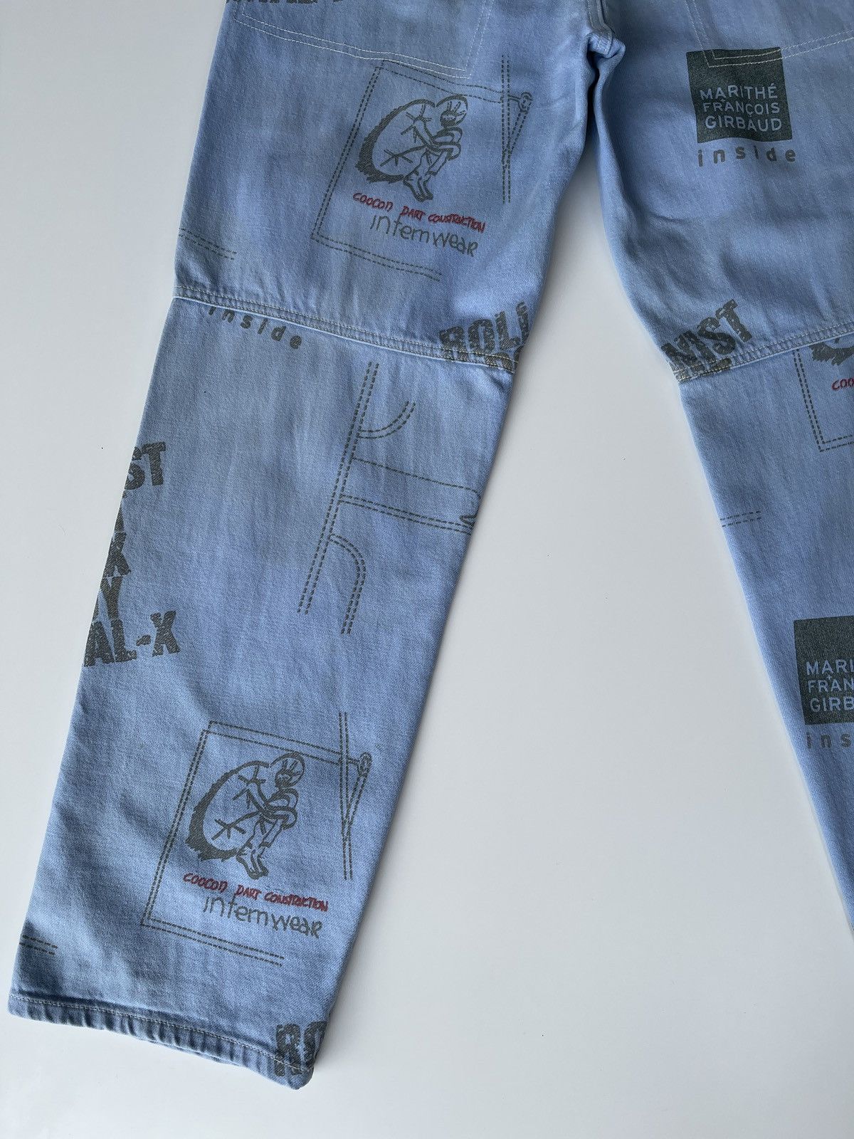 Marithe + Francois Girbaud MFG Iconic pieces All Over Print Denim Size US 30 / EU 46 - 4 Thumbnail
