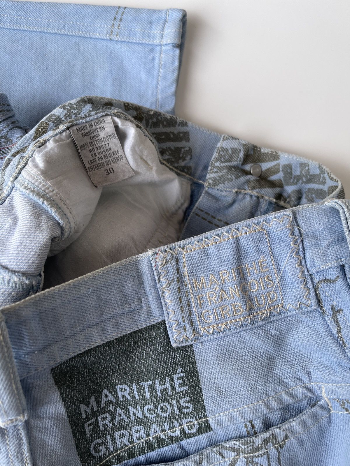 Marithe + Francois Girbaud MFG Iconic pieces All Over Print Denim Size US 30 / EU 46 - 19 Thumbnail