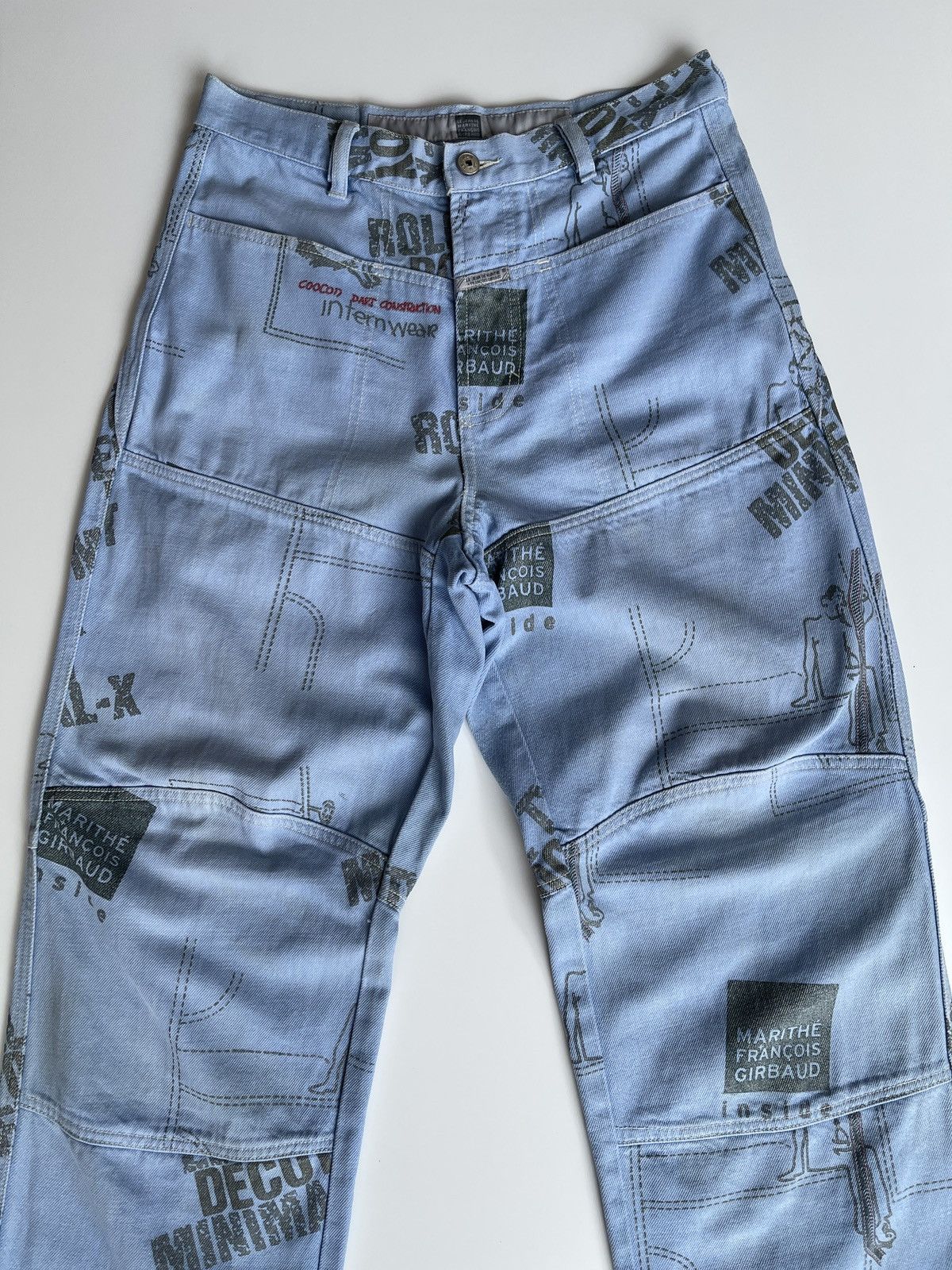Marithe + Francois Girbaud MFG Iconic pieces All Over Print Denim Size US 30 / EU 46 - 6 Thumbnail