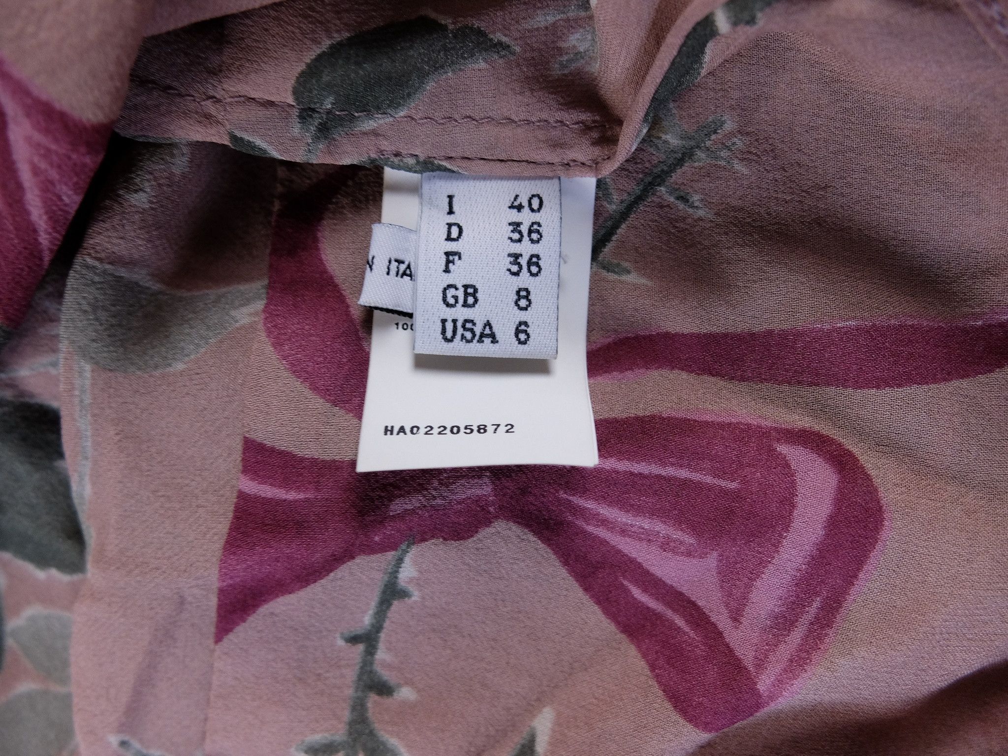 Moschino MOSCHINO Cheap & Chic dusty rose silk floral blouse 40 Size S / US 4 / IT 40 - 2 Thumbnail