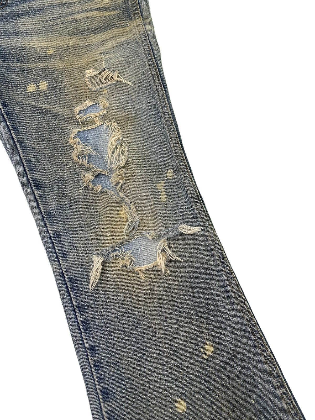 Japanese Brand Flare Jeans Fuga Distress Denim Low Rise Boot Cut 4🟦6 Size US 31 - 7 Thumbnail