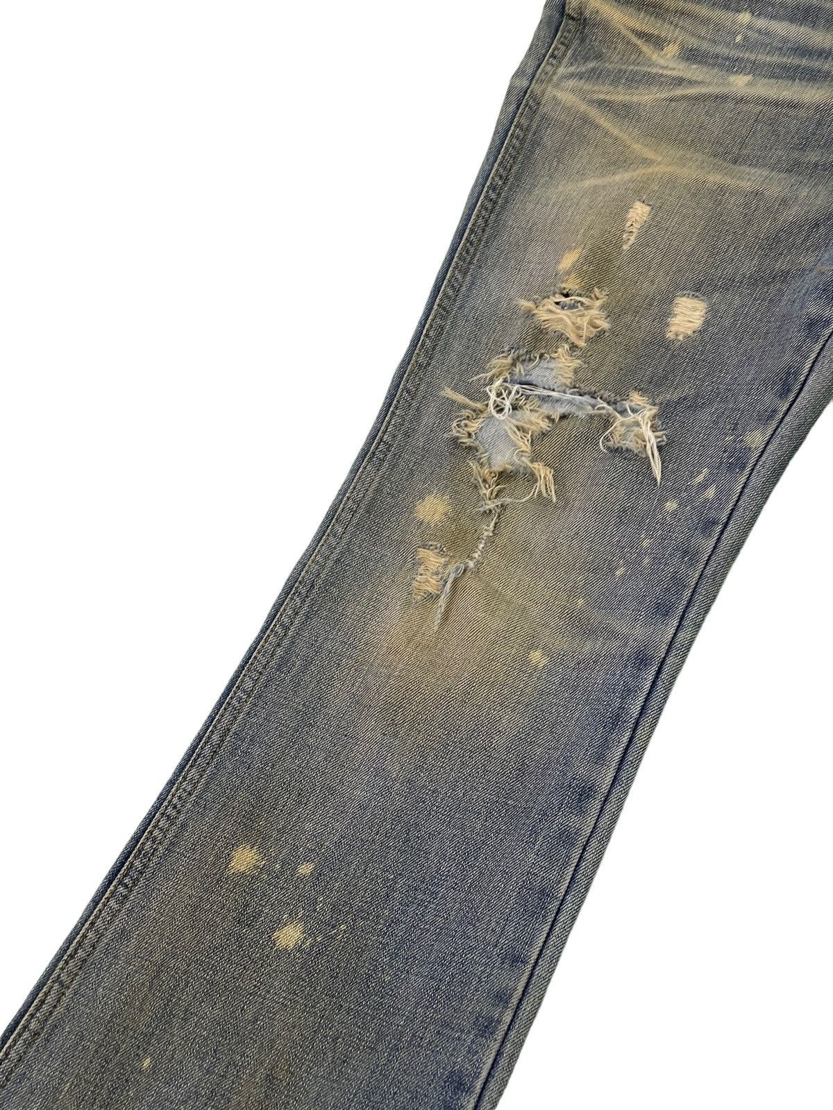 Japanese Brand Flare Jeans Fuga Distress Denim Low Rise Boot Cut 4🟦6 Size US 31 - 6 Thumbnail