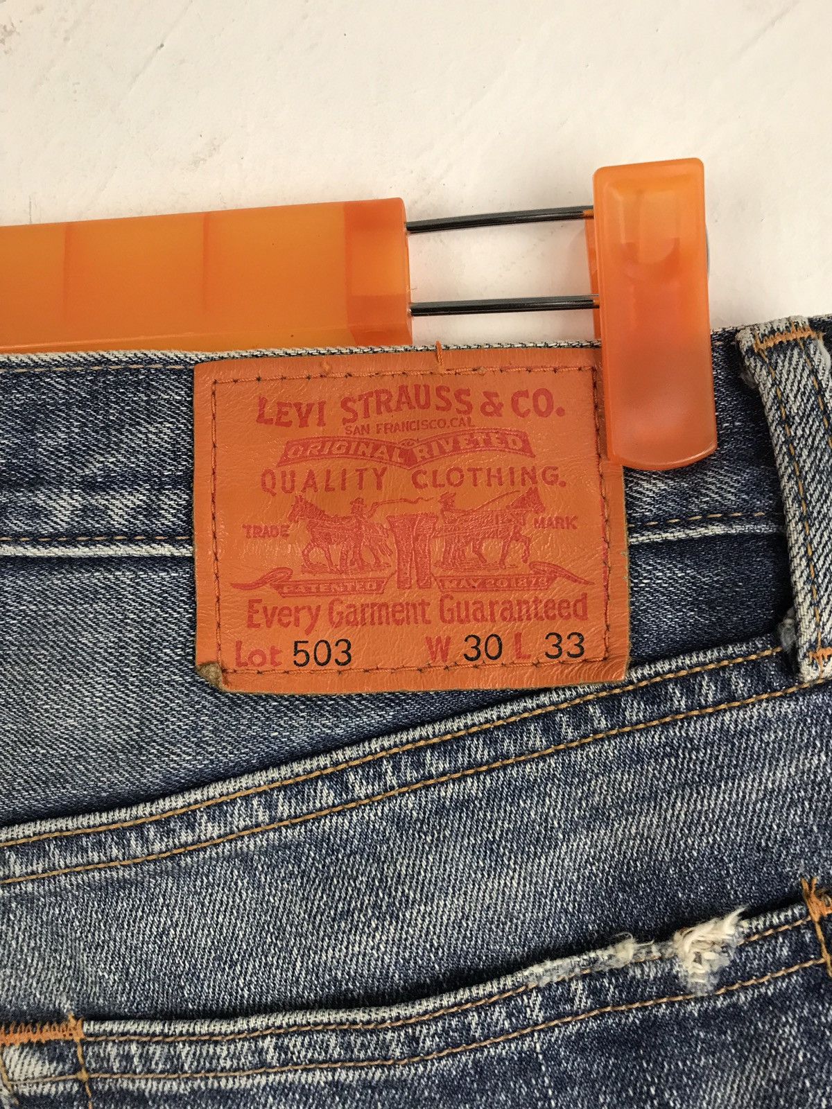 Levi's Vintage Clothing Beauty Faded Levi’s Classic Blue Denim Jeans Distressed Size US 32 / EU 48 - 6 Thumbnail
