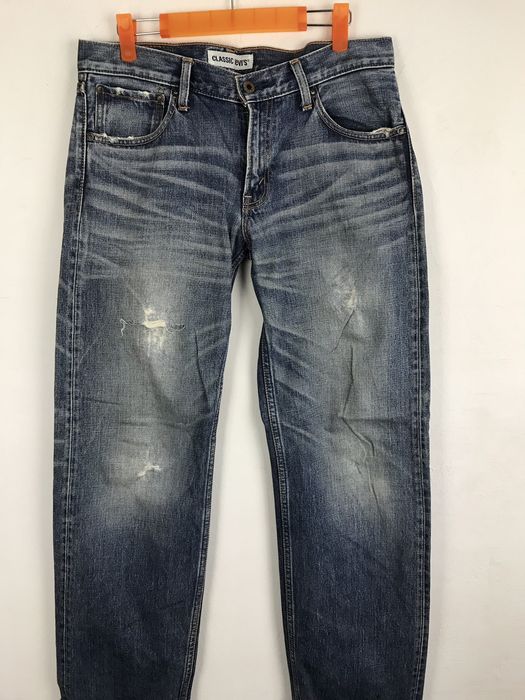 Very Rare Beauty Faded Levi’s Classic Blue Denim Jeans Distressed | Grailed