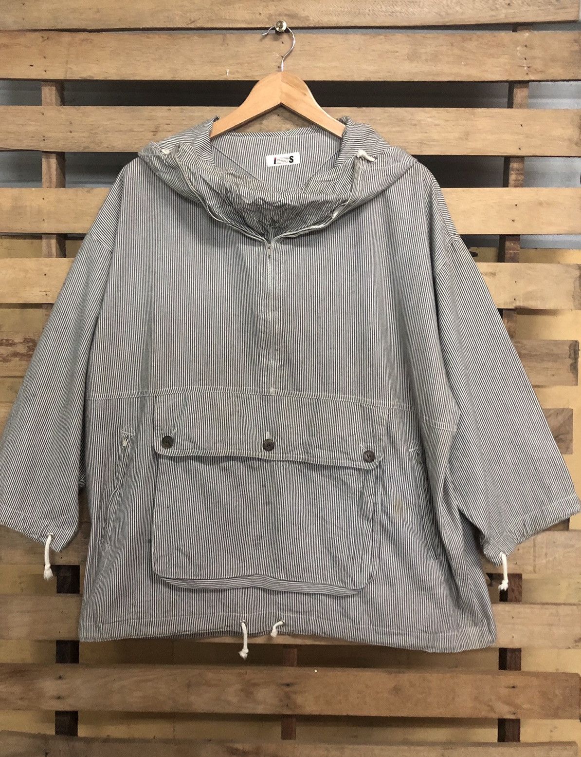 Issey Miyake Issey Miyake 80’s Stripe Anorak Hoodies Jacket Pocket Size US L / EU 52-54 / 3 - 1 Thumbnail