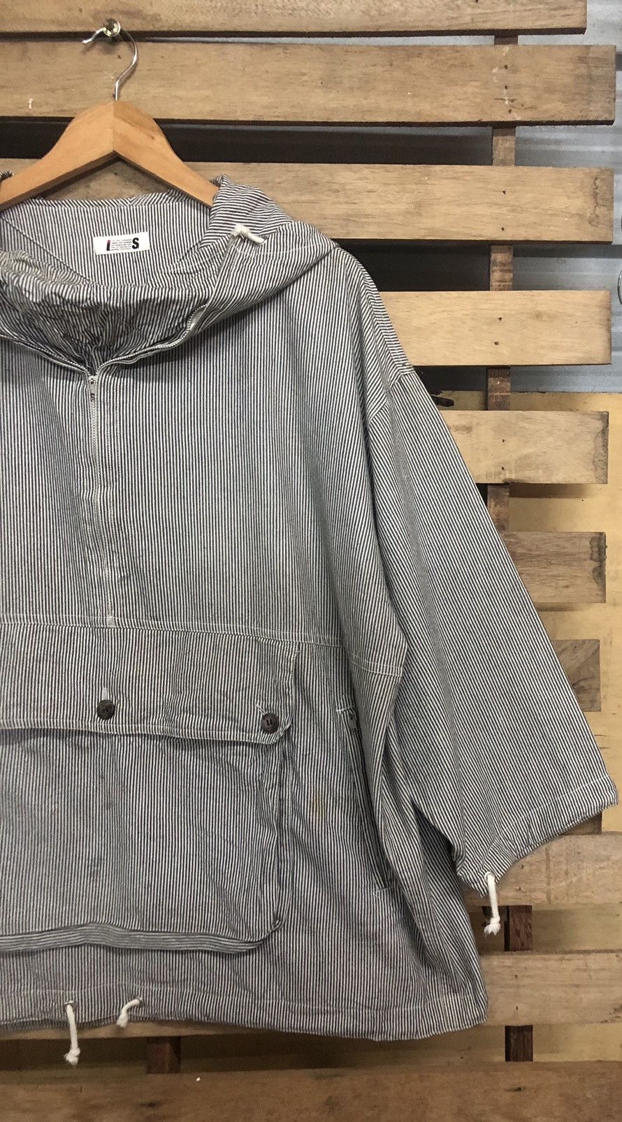 Issey Miyake Issey Miyake 80’s Stripe Anorak Hoodies Jacket Pocket Size US L / EU 52-54 / 3 - 6 Thumbnail