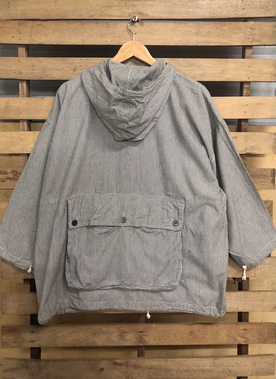 Issey Miyake Issey Miyake 80’s Stripe Anorak Hoodies Jacket Pocket Size US L / EU 52-54 / 3 - 3 Thumbnail