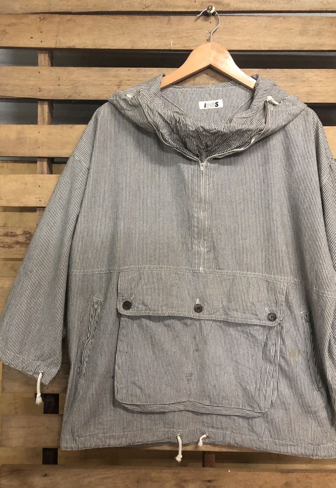 Issey Miyake Issey Miyake 80’s Stripe Anorak Hoodies Jacket Pocket Size US L / EU 52-54 / 3 - 5 Thumbnail