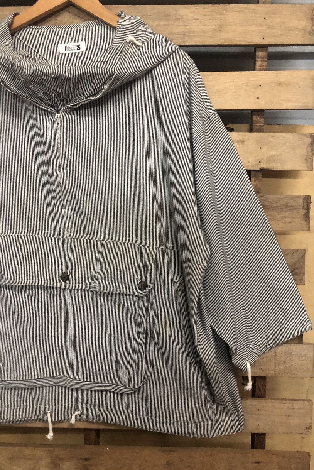 Issey Miyake Issey Miyake 80’s Stripe Anorak Hoodies Jacket Pocket Size US L / EU 52-54 / 3 - 4 Thumbnail