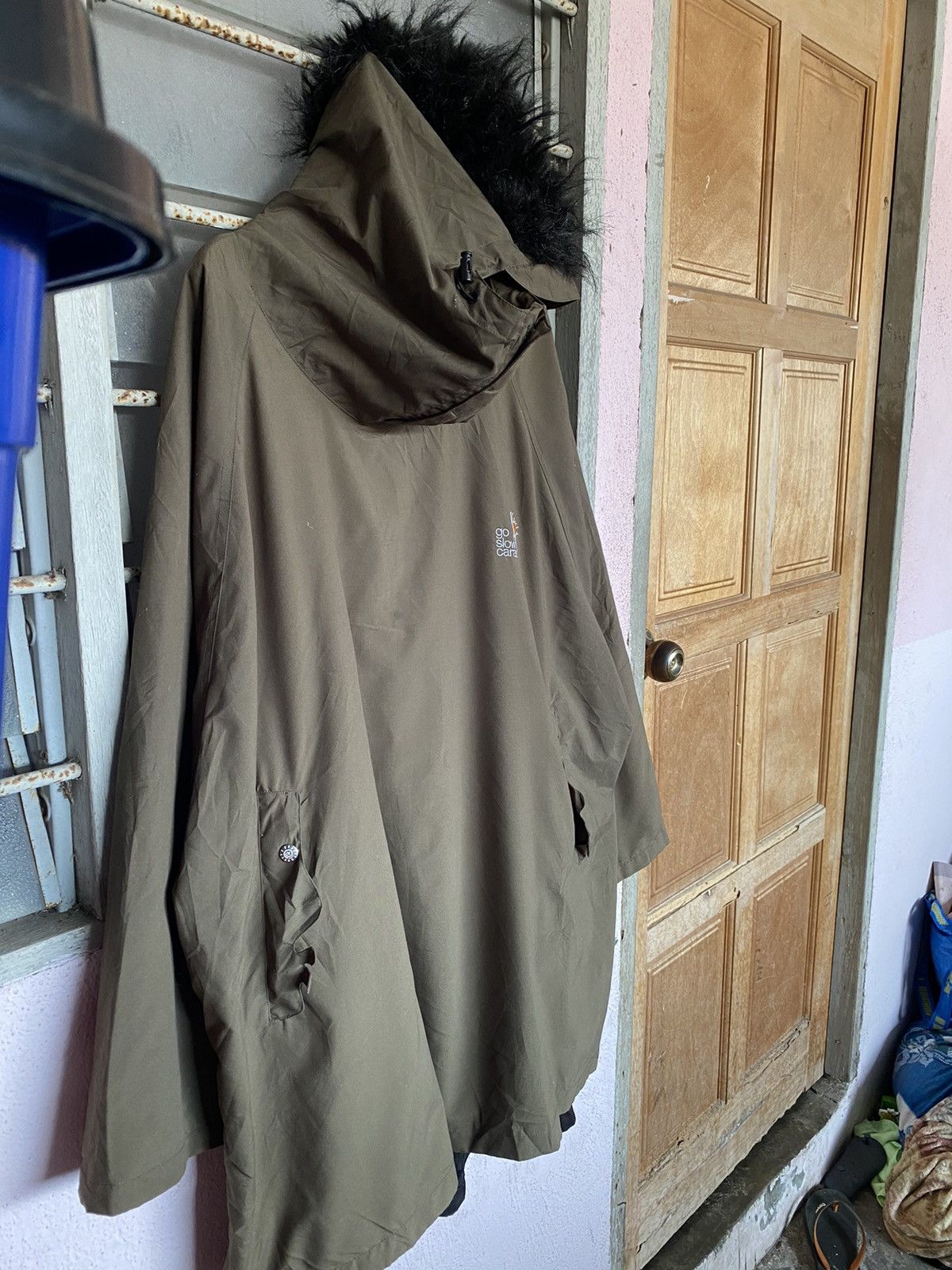 Japanese Brand × go slow caravan AW Go Slow Caravan Poncho Jacket Size US L / EU 52-54 / 3 - 4 Thumbnail