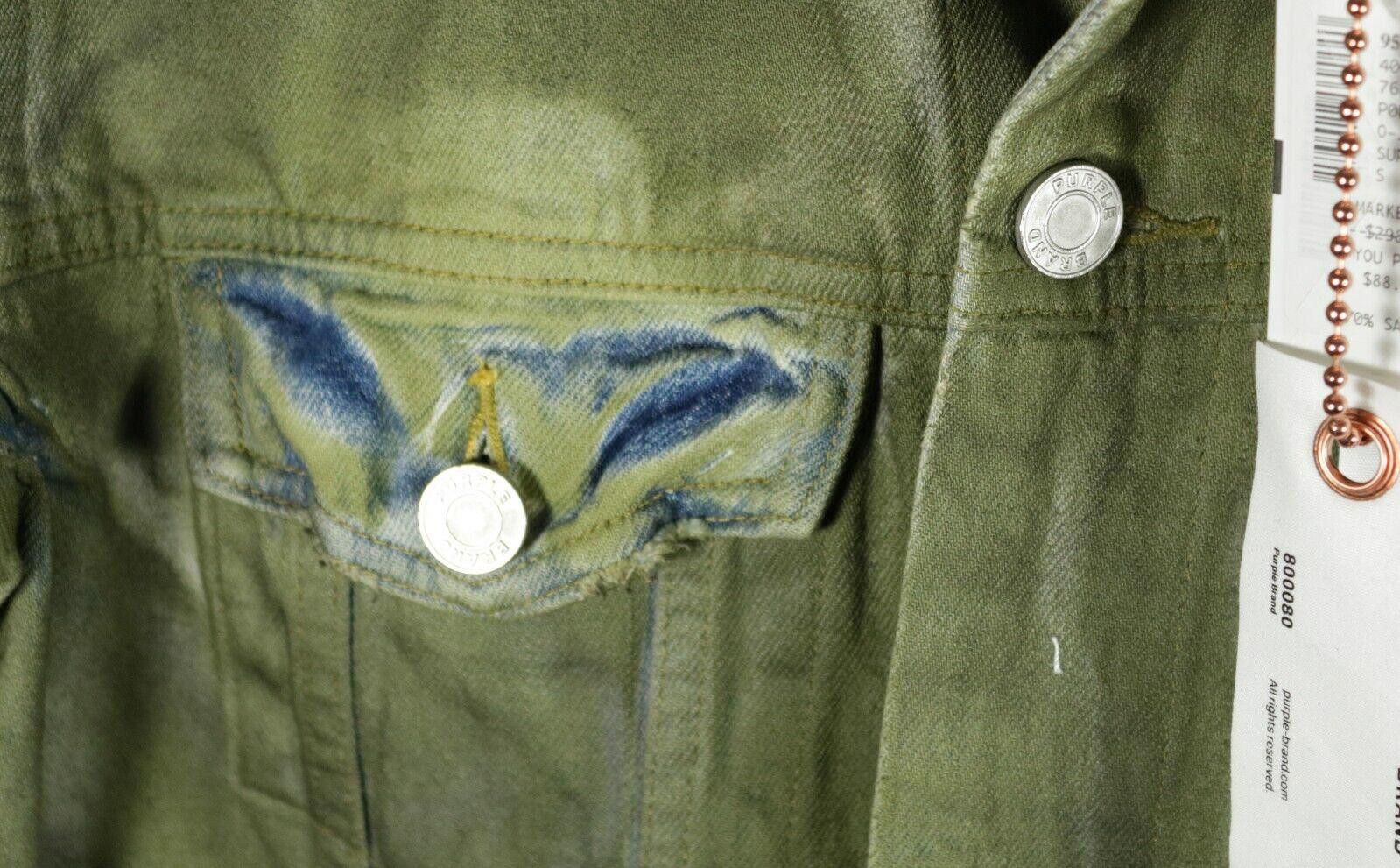 Purple Purple Brand Dirty Resin Distressed Denim Jacket P0006 Size US S / EU 44-46 / 1 - 3 Thumbnail