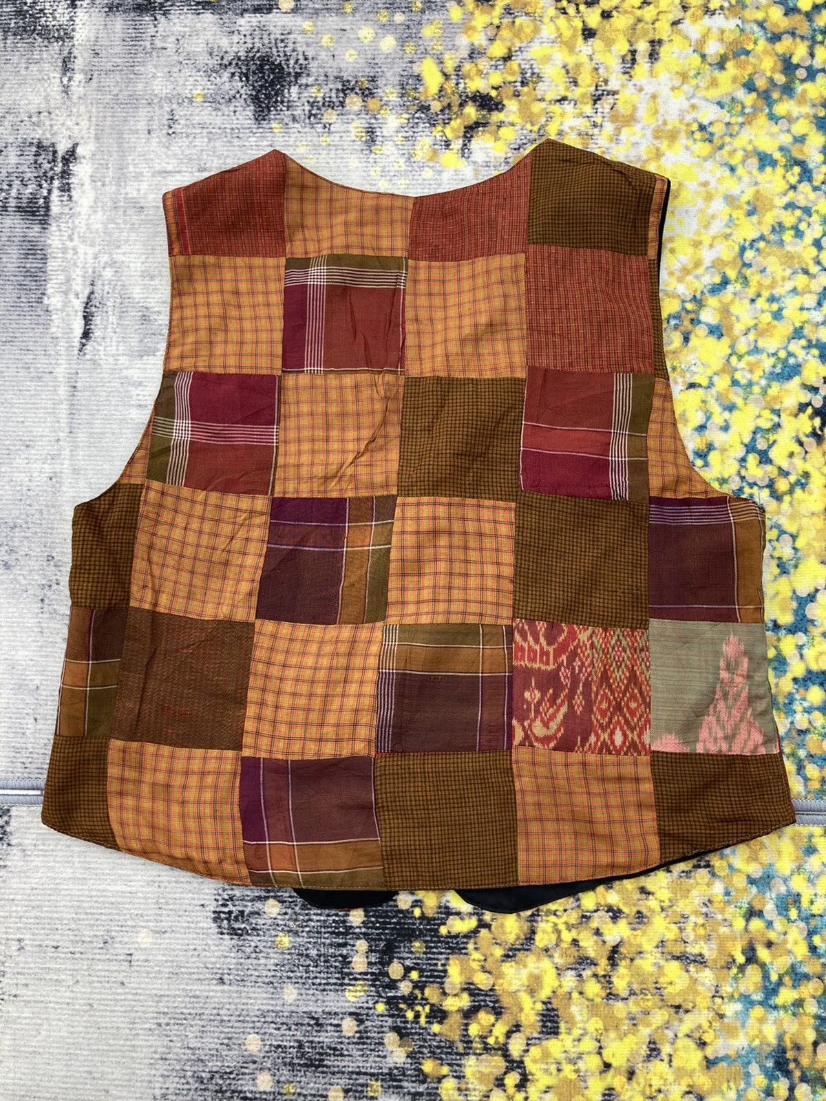 Japanese Brand SPICA PATCHWORK VEST Size US M / EU 48-50 / 2 - 3 Thumbnail