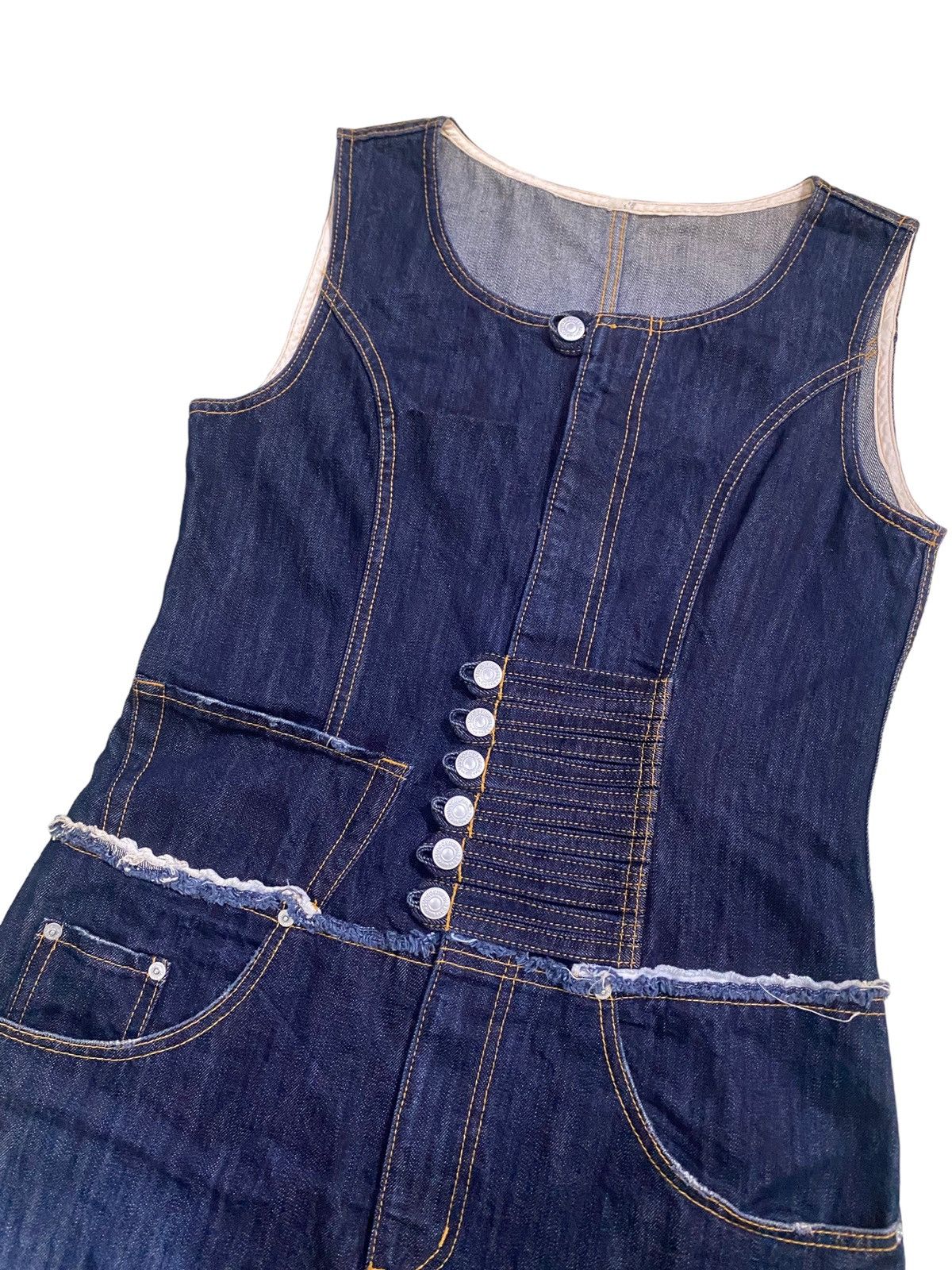 Issey Miyake 💥Issey Miyake Tank Top Shirt Denim Size M / US 6-8 / IT 42-44 - 2 Thumbnail