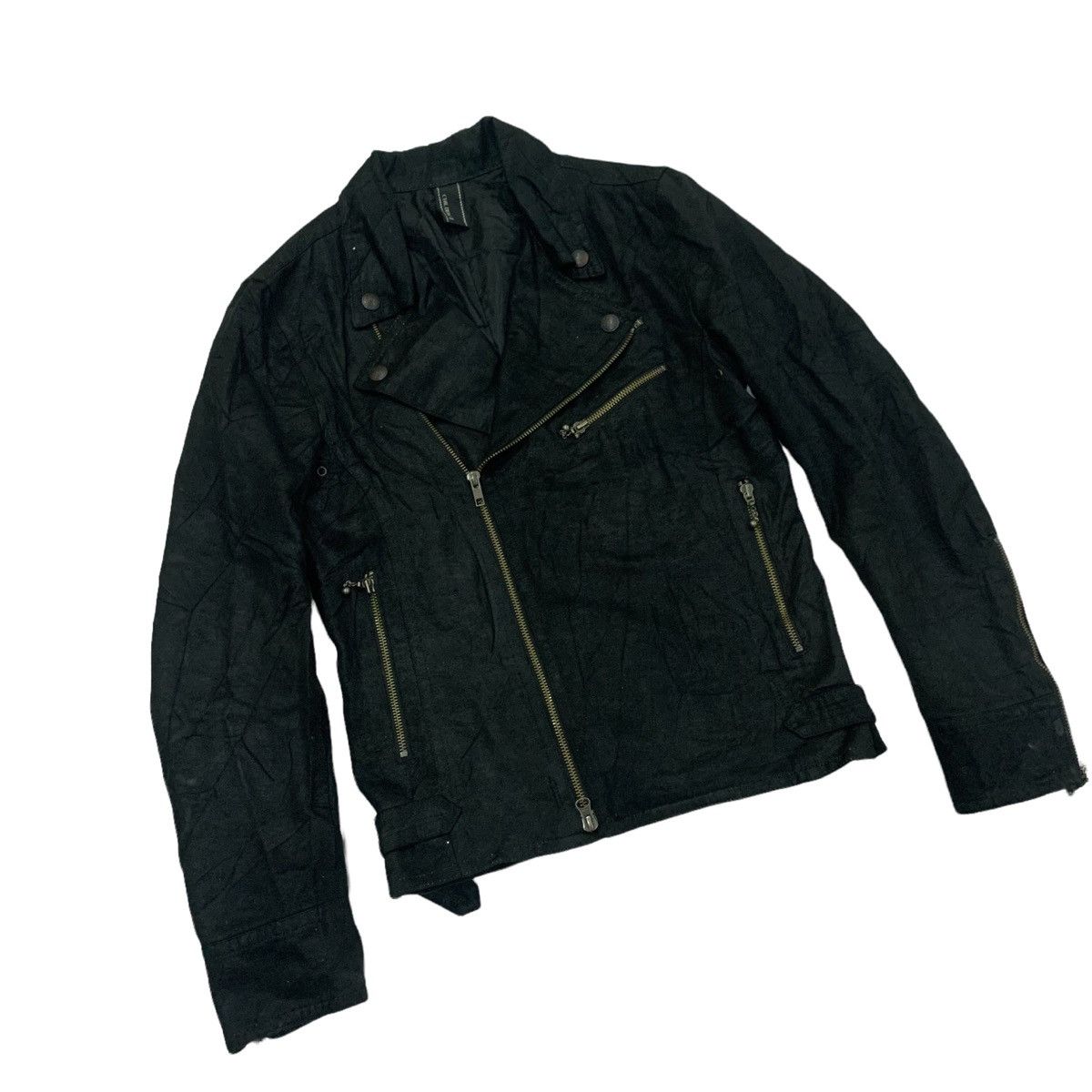 Japanese Brand 🇯🇵Chil Deric II Double Collar Synthetic Leather Jacket Size S / US 4 / IT 40 - 4 Thumbnail