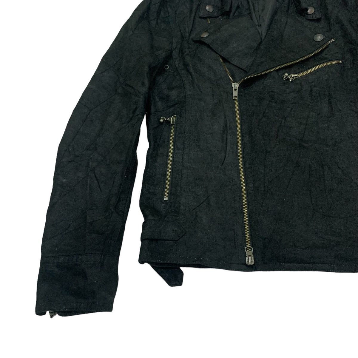 Japanese Brand 🇯🇵Chil Deric II Double Collar Synthetic Leather Jacket Size S / US 4 / IT 40 - 6 Thumbnail