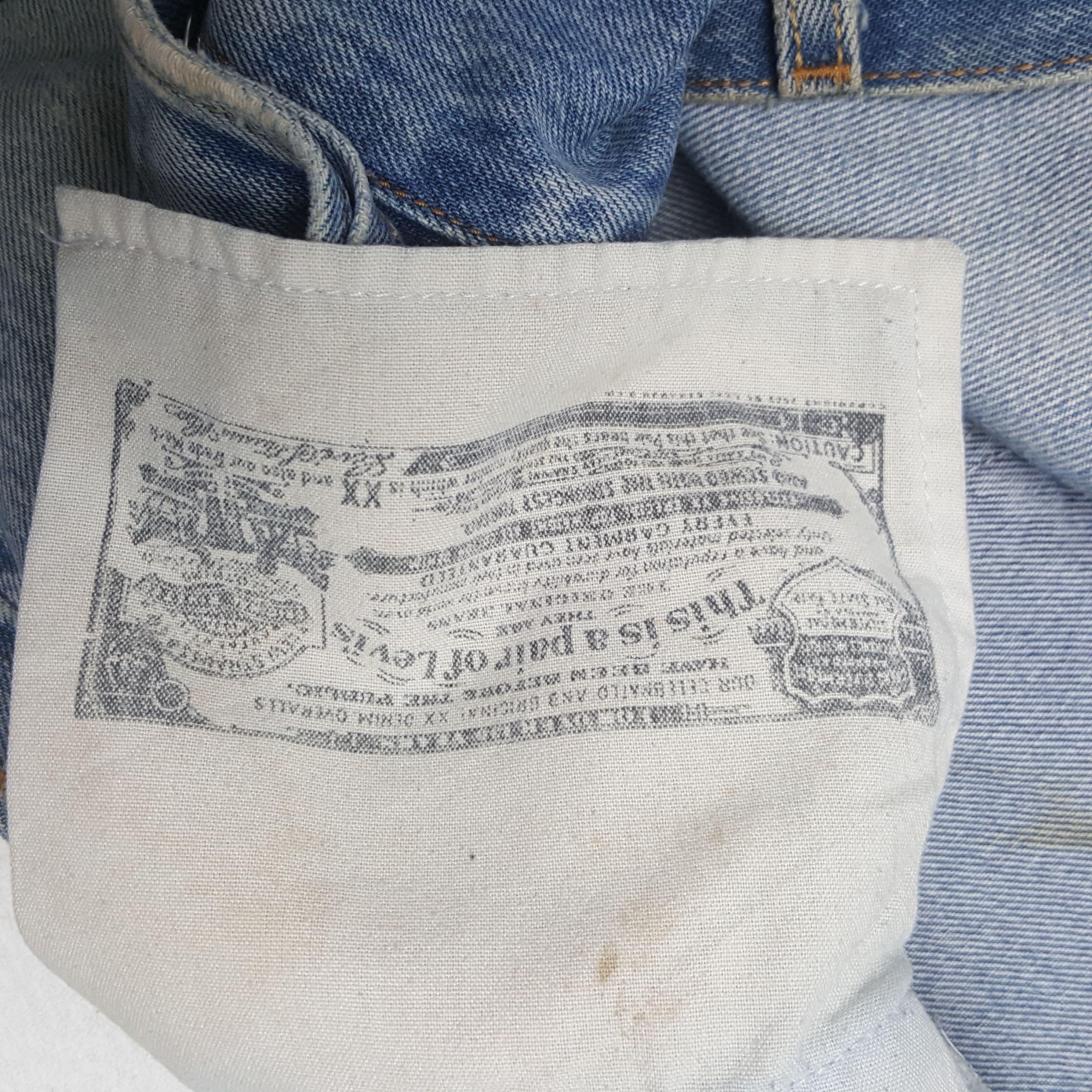 Levi's × Vintage Vintage Levi's Custom Art Denim Tears Denim Jeans Size US 37 - 14 Thumbnail
