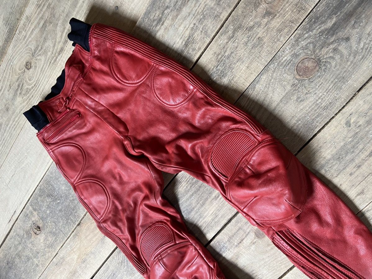 Genuine Leather Vintage Ixs red leather rare pants y2k Size US 32 / EU 48 - 8 Thumbnail