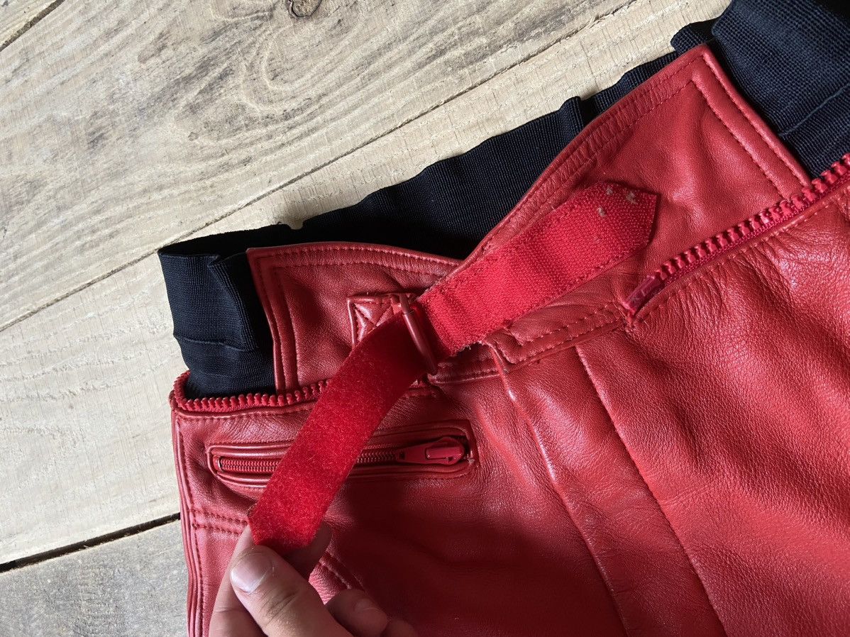 Genuine Leather Vintage Ixs red leather rare pants y2k Size US 32 / EU 48 - 7 Thumbnail