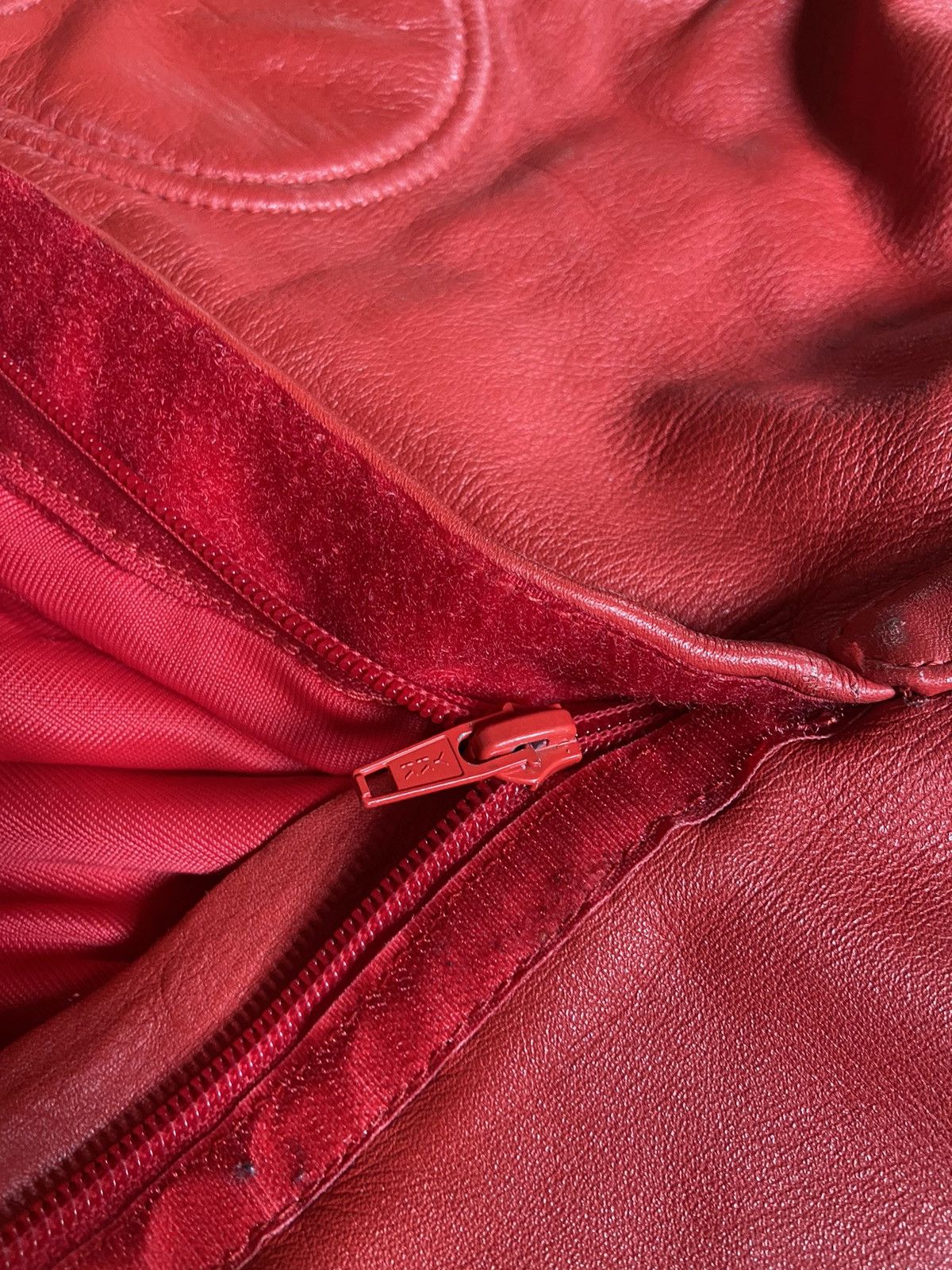 Genuine Leather Vintage Ixs red leather rare pants y2k Size US 32 / EU 48 - 4 Thumbnail