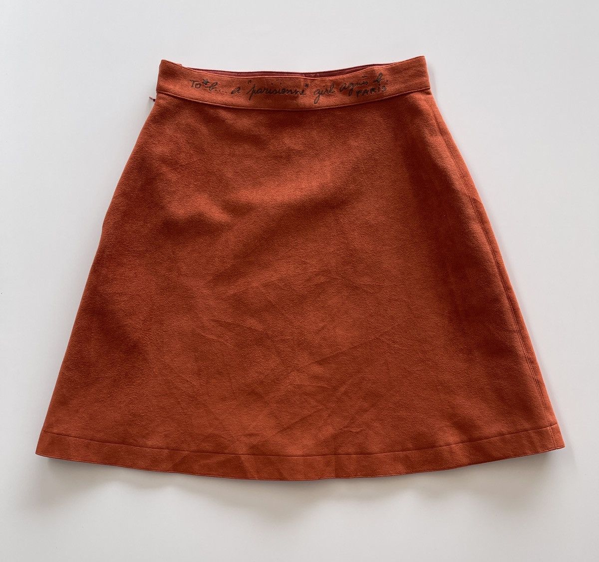 agnes b. Agnes B. Paris Artificiel Suede Leather Skirts Size 25" / US 0 / IT 36 - 2 Thumbnail
