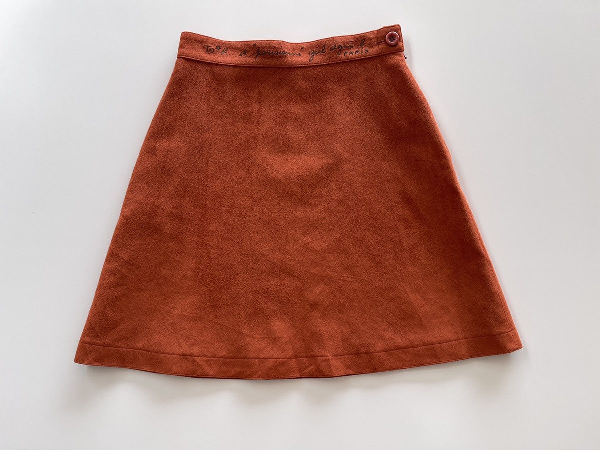 agnes b. Agnes B. Paris Artificiel Suede Leather Skirts Size 25" / US 0 / IT 36 - 3 Thumbnail