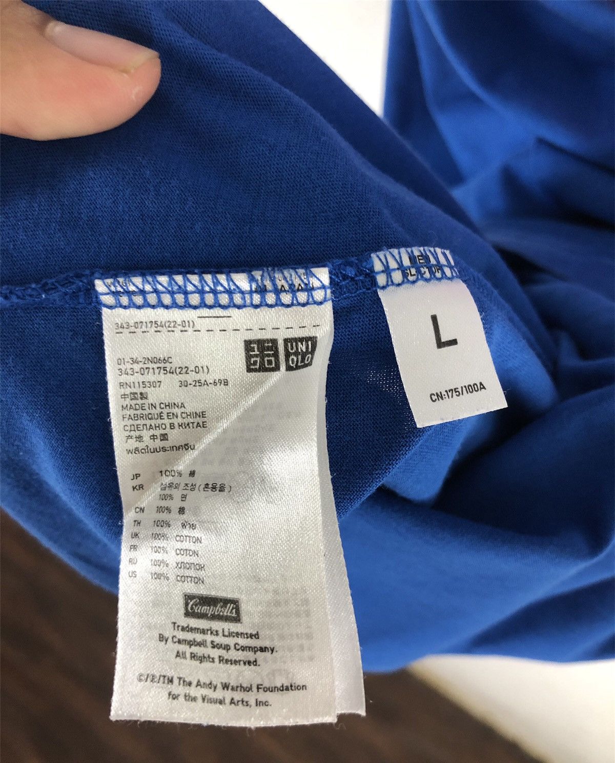 Andy Warhol × Japanese Brand × Uniqlo Uniqlo x Andy Warhol “Campbells Tomato Soup” Tee Shirt cw21 Size US L / EU 52-54 / 3 - 8 Thumbnail