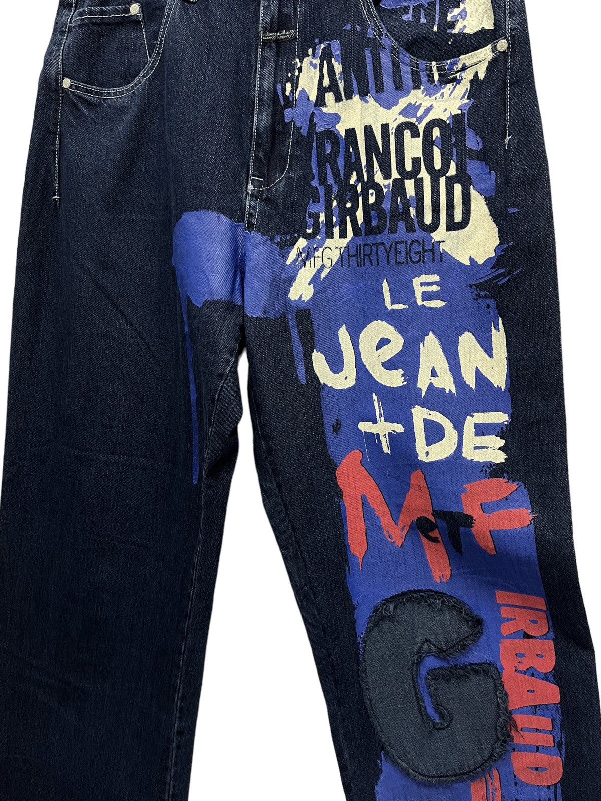🔥 FYE 90’s GIBRAUD Art Painted Baggy Denim Pants