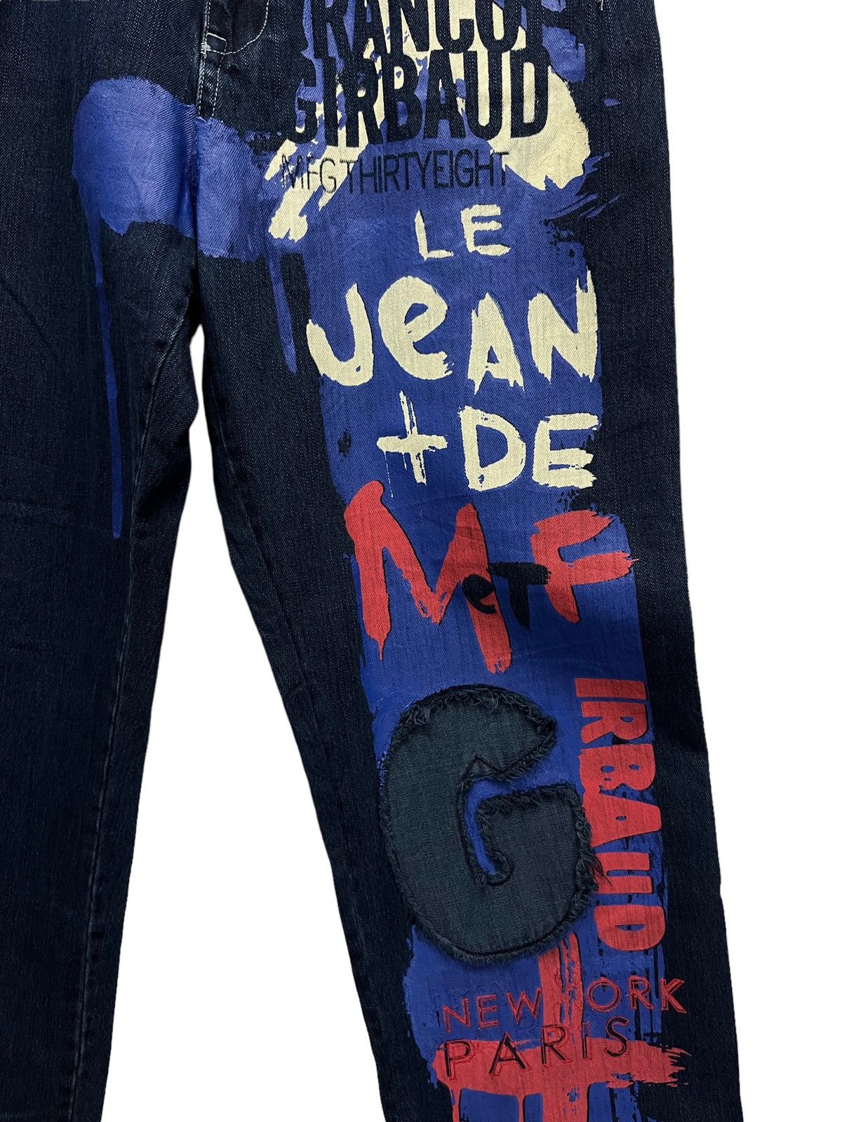 🔥 FYE 90’s GIBRAUD Art Painted Baggy Denim Pants