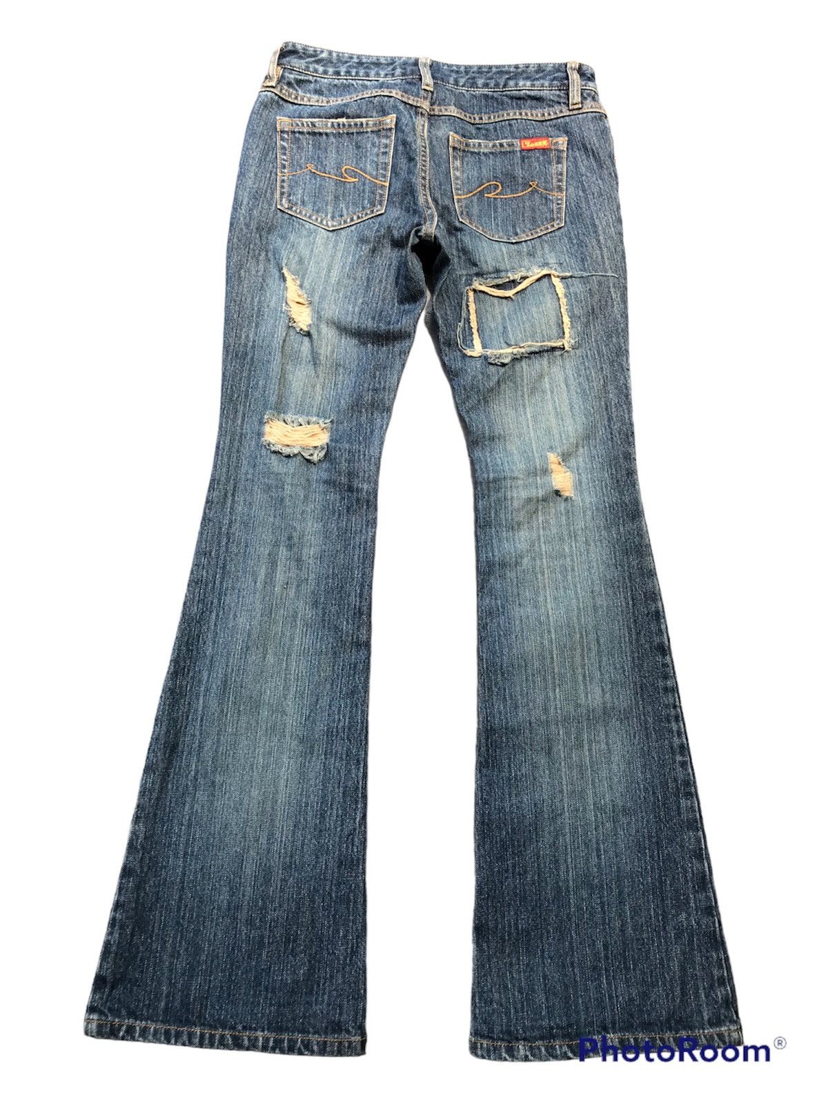 Hysteric Glamour × Japanese Brand Flare jeans distressed chuxxx boot cut Size 29" - 3 Thumbnail
