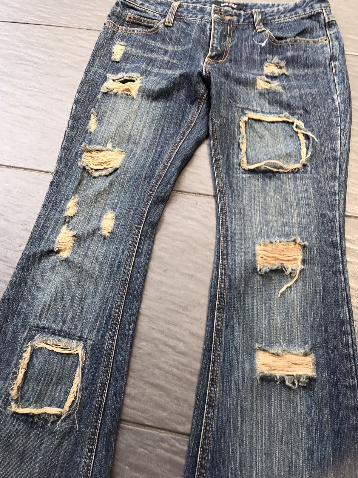 Hysteric Glamour × Japanese Brand Flare jeans distressed chuxxx boot cut Size 29" - 2 Thumbnail