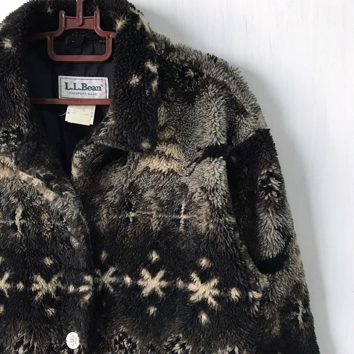 L.L. Bean × Vintage 💥Cozy Printed Deep Pile LL Bean Jacket Made in Usa Size M / US 6-8 / IT 42-44 - 4 Thumbnail