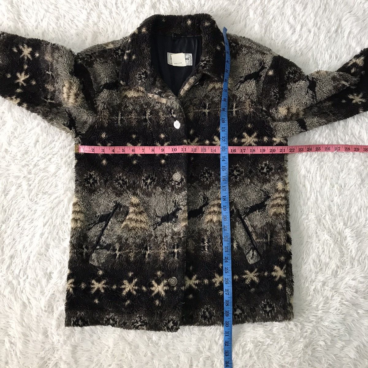 L.L. Bean × Vintage 💥Cozy Printed Deep Pile LL Bean Jacket Made in Usa Size M / US 6-8 / IT 42-44 - 15 Thumbnail