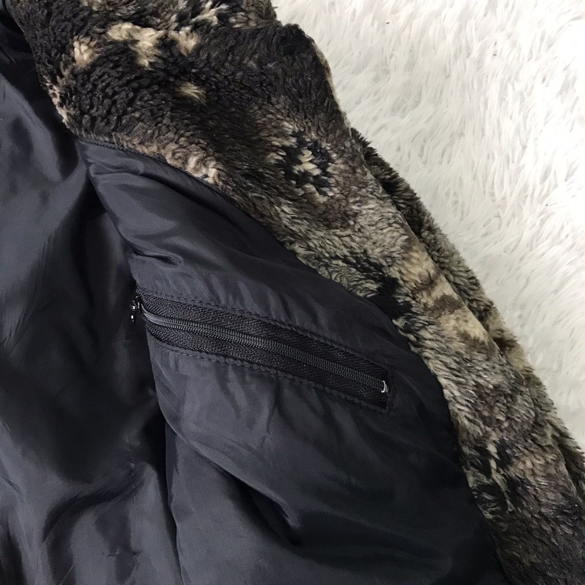 L.L. Bean × Vintage 💥Cozy Printed Deep Pile LL Bean Jacket Made in Usa Size M / US 6-8 / IT 42-44 - 14 Thumbnail