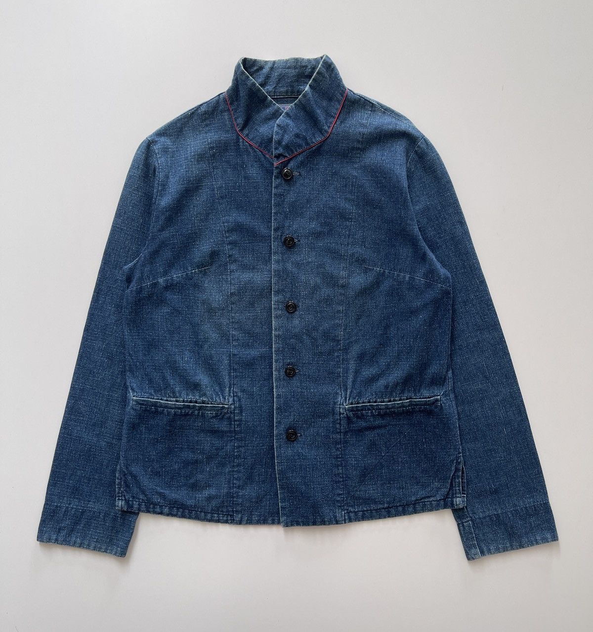 Blue Blue Japan Blue Blue Arigato Japan Pure Indigo Mandarin Colar Size S / US 4 / IT 40 - 2 Thumbnail