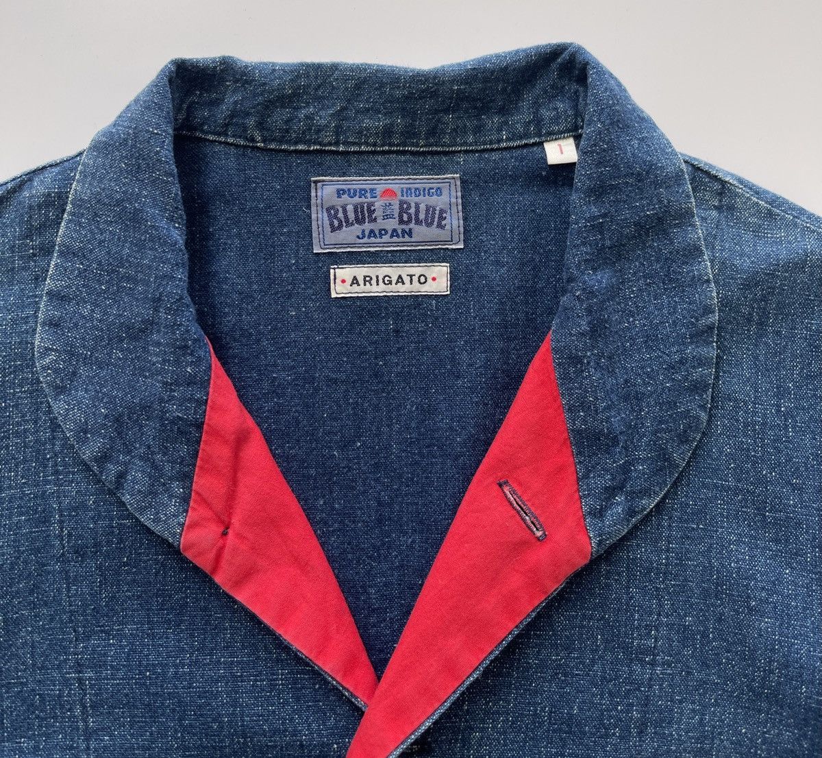 Blue Blue Japan Blue Blue Arigato Japan Pure Indigo Mandarin Colar Size S / US 4 / IT 40 - 4 Thumbnail