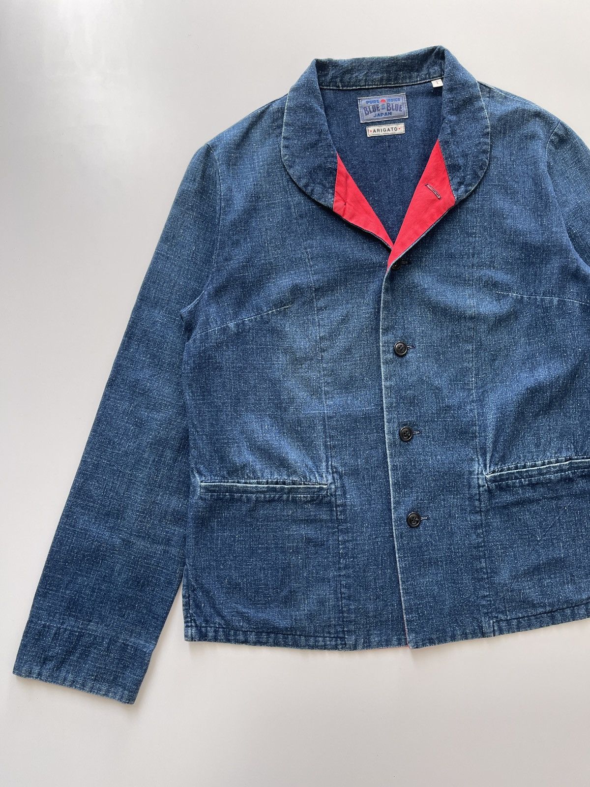Blue Blue Japan Blue Blue Arigato Japan Pure Indigo Mandarin Colar Size S / US 4 / IT 40 - 9 Thumbnail