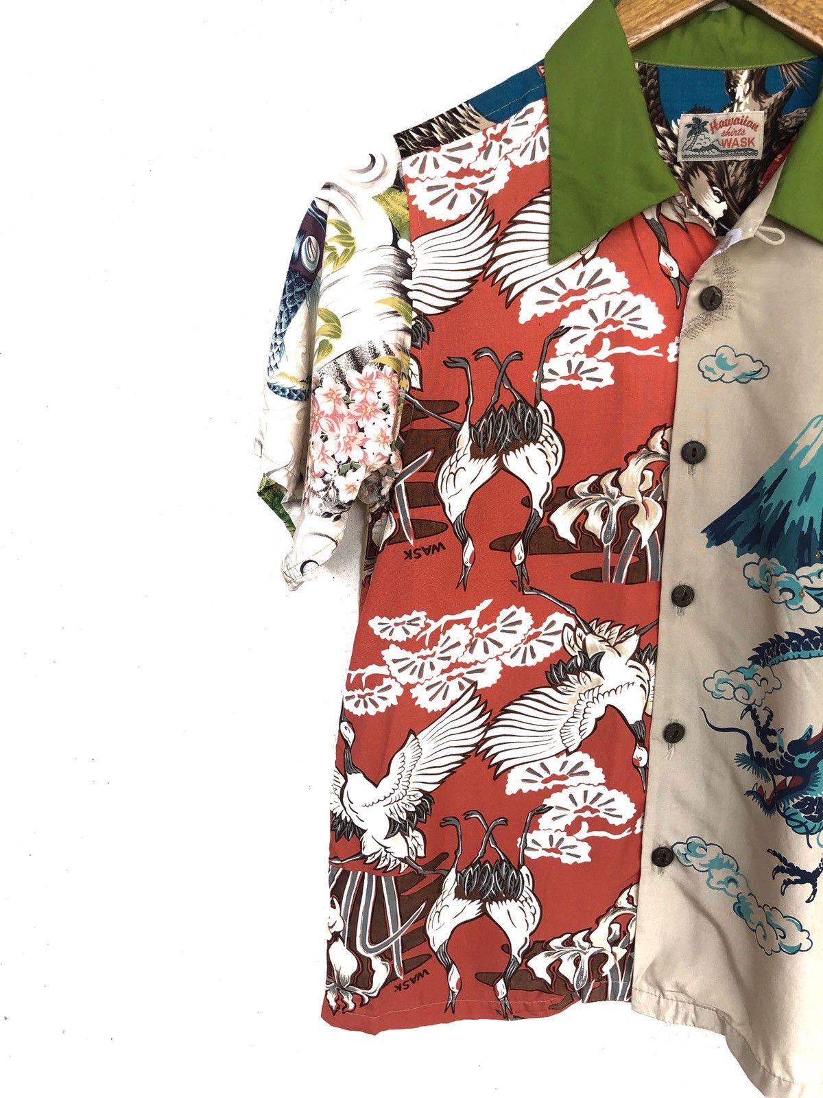 Japanese Brand RARE🔥 Wask 🇯🇵 Patchwork Aloha Rayon Hawaii Shirt Size US XS / EU 42 / 0 - 3 Thumbnail