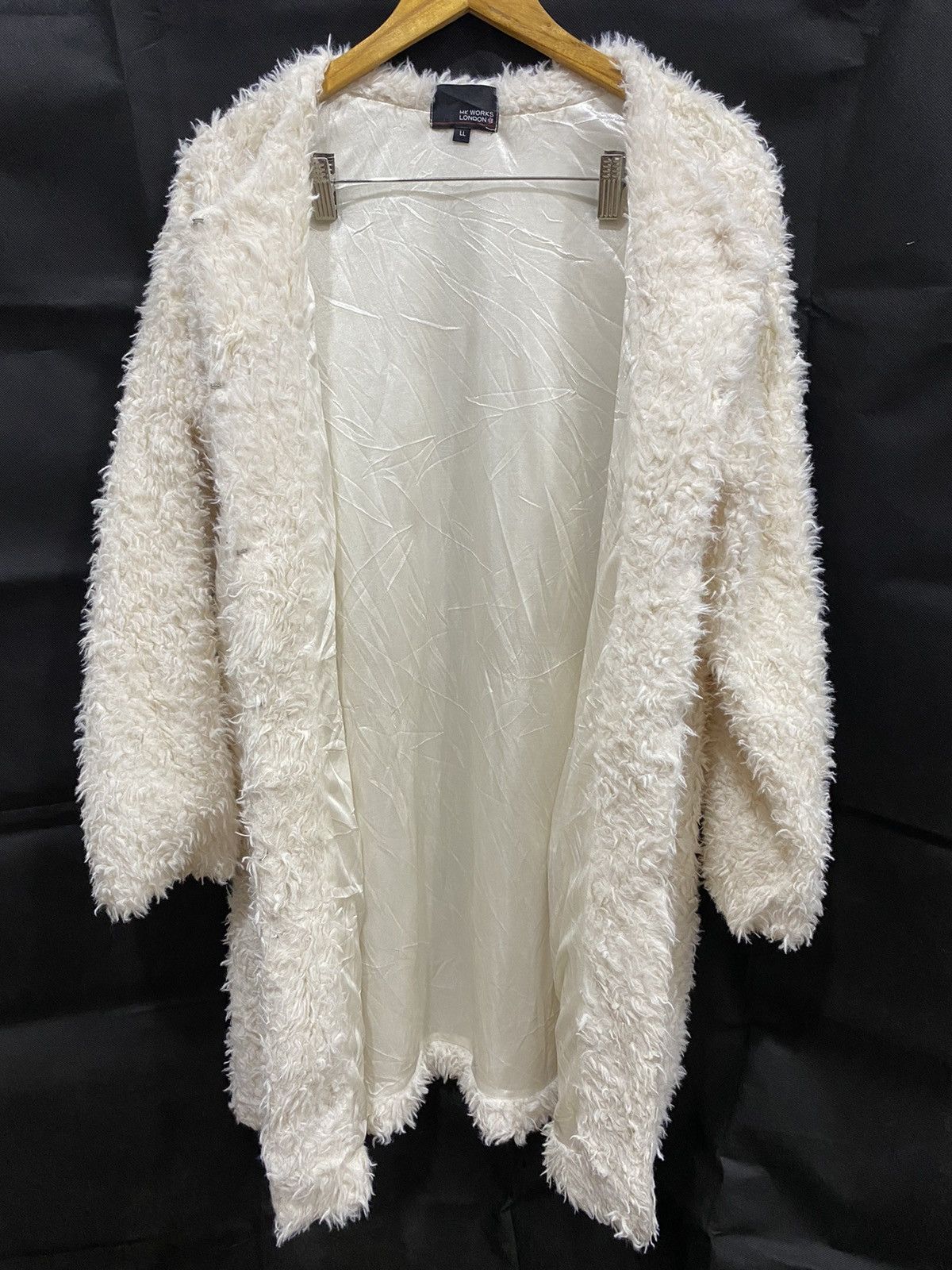 Designer Mohair cardigan By HK Work London white colour!! Size US L / EU 52-54 / 3 - 2 Thumbnail