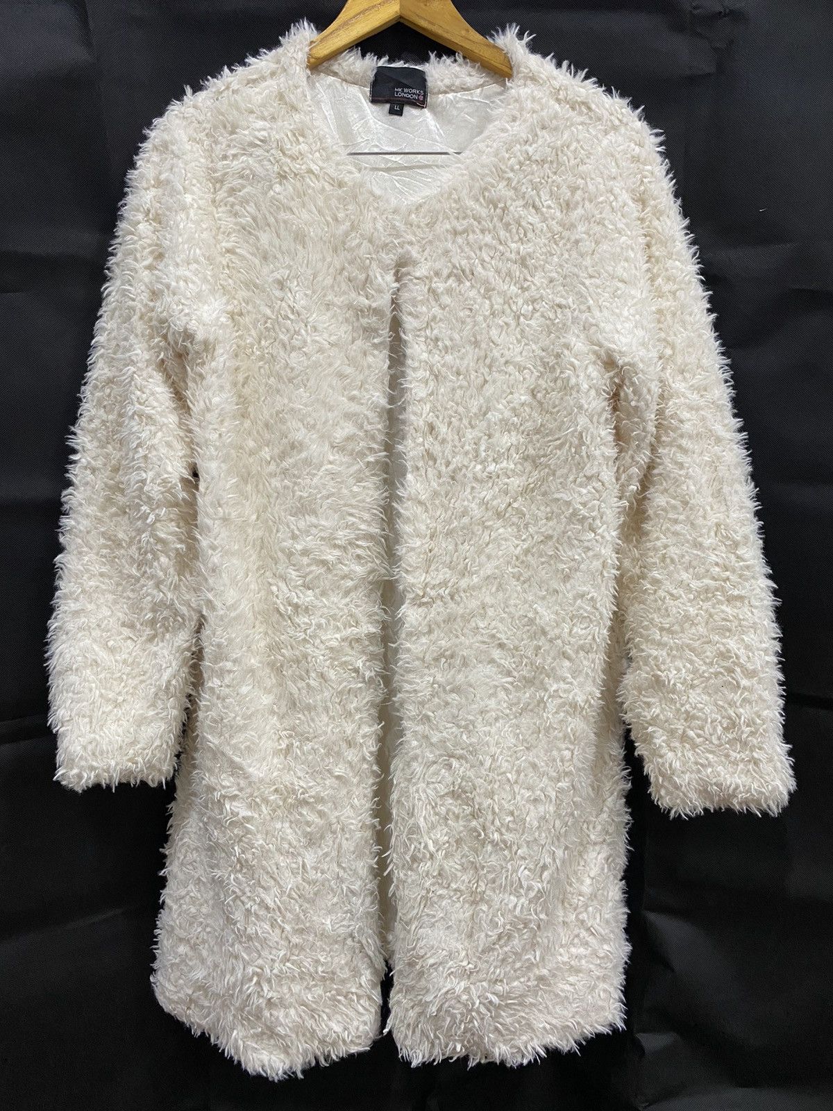 Designer Mohair cardigan By HK Work London white colour!! Size US L / EU 52-54 / 3 - 1 Thumbnail