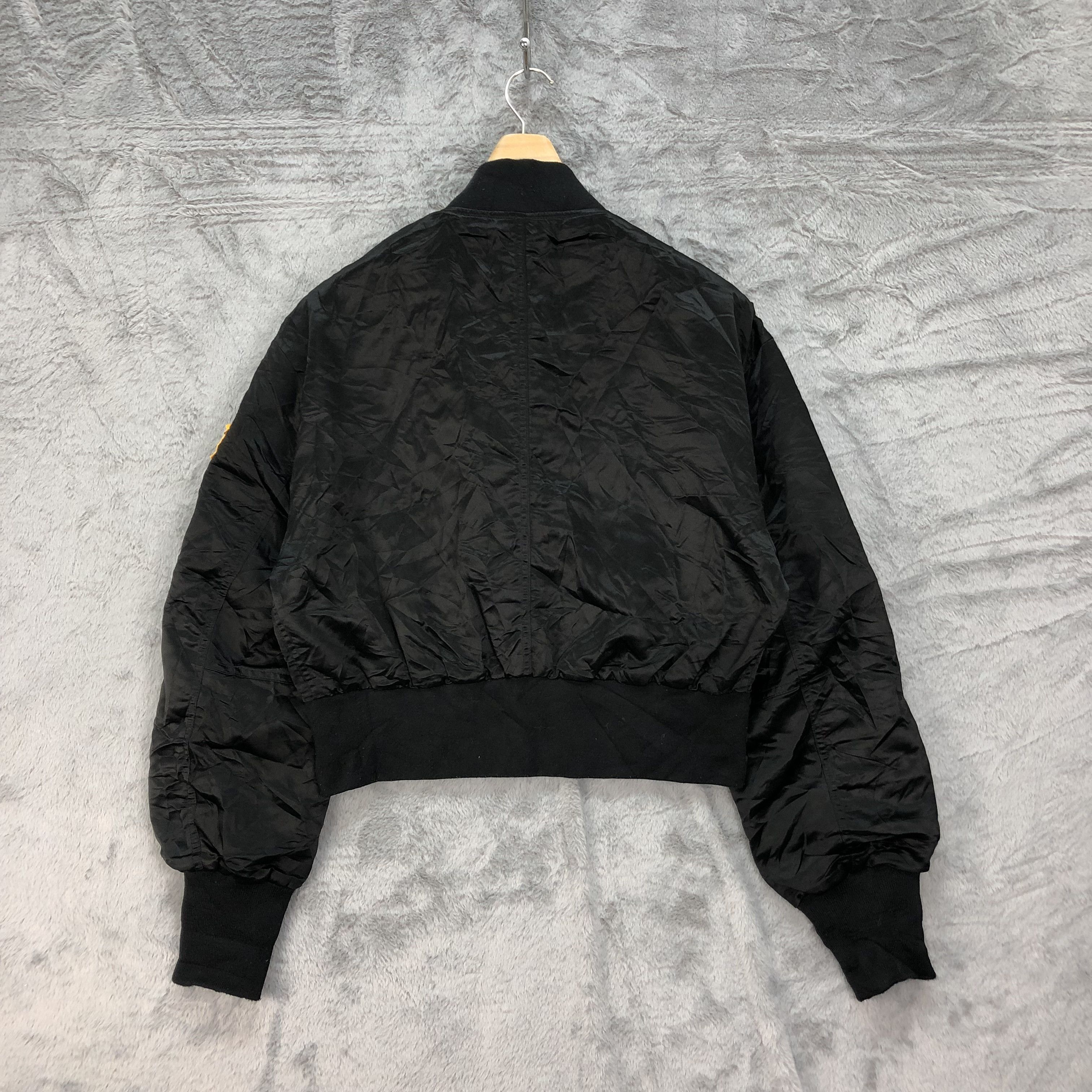 Japanese Brand Patches Black Bombers Cropped Jacket #4630-161 Size M / US 6-8 / IT 42-44 - 11 Thumbnail