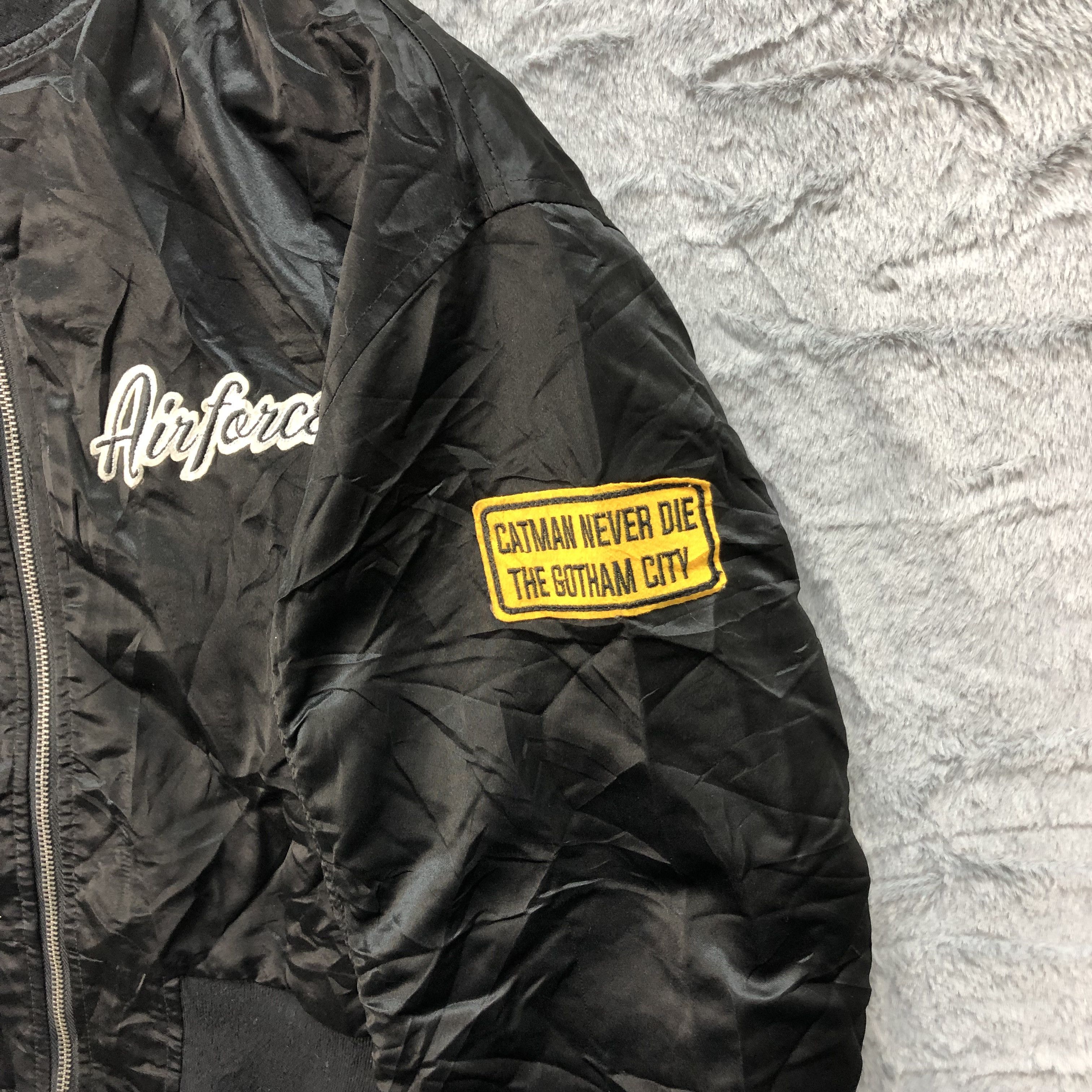Japanese Brand Patches Black Bombers Cropped Jacket #4630-161 Size M / US 6-8 / IT 42-44 - 7 Thumbnail