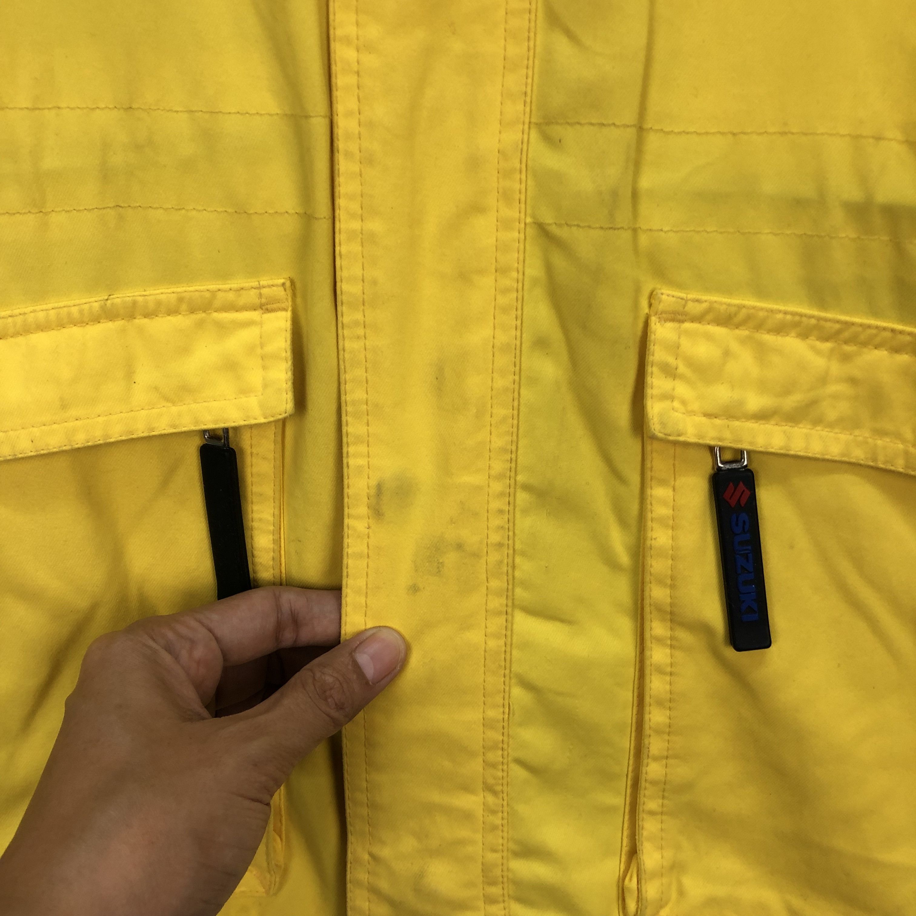 Japanese Brand VINTAGE SUZUKI MOTORSPORT COLLECTION YELLOW JACKET #5858-211 Size US L / EU 52-54 / 3 - 5 Thumbnail
