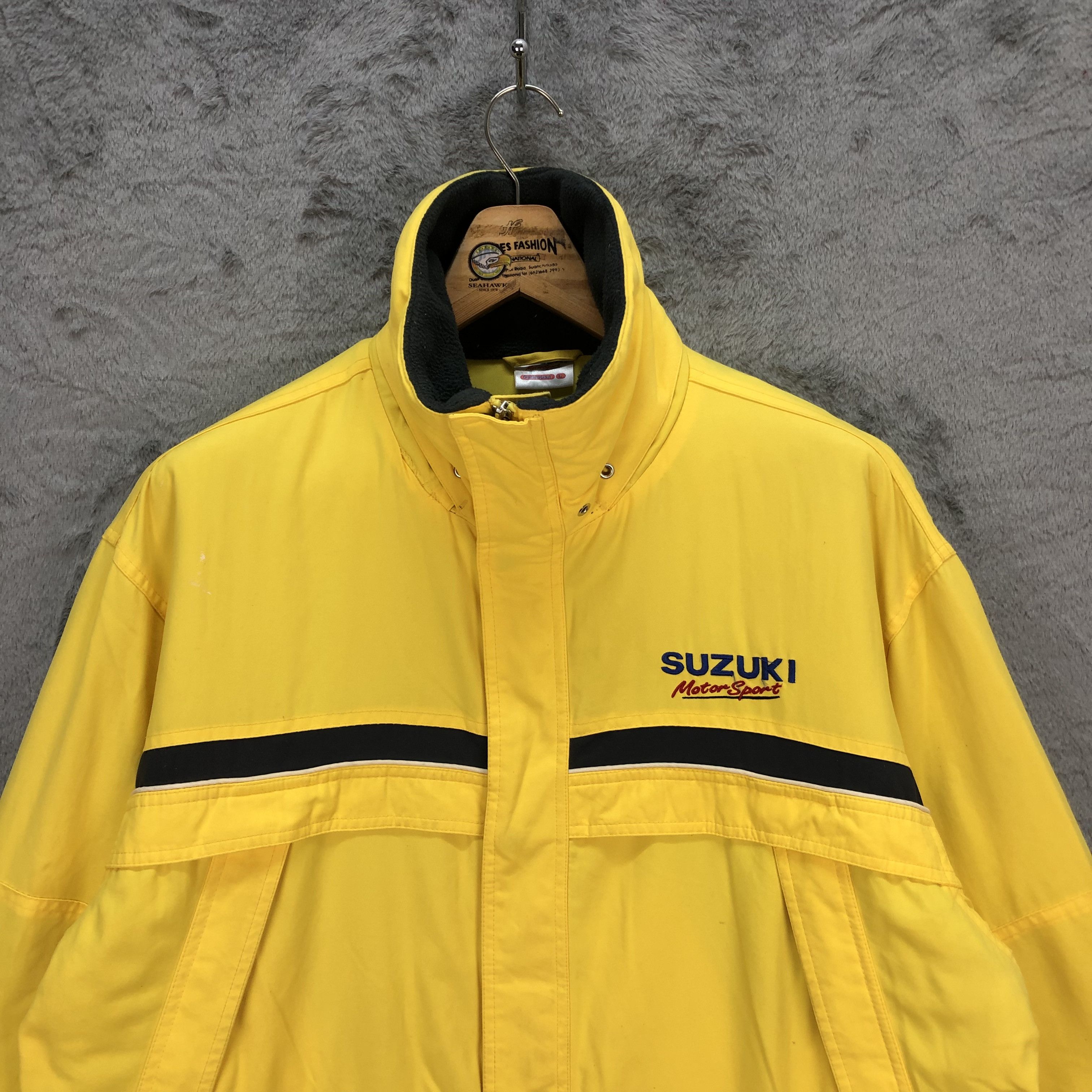 Japanese Brand VINTAGE SUZUKI MOTORSPORT COLLECTION YELLOW JACKET #5858-211 Size US L / EU 52-54 / 3 - 2 Thumbnail