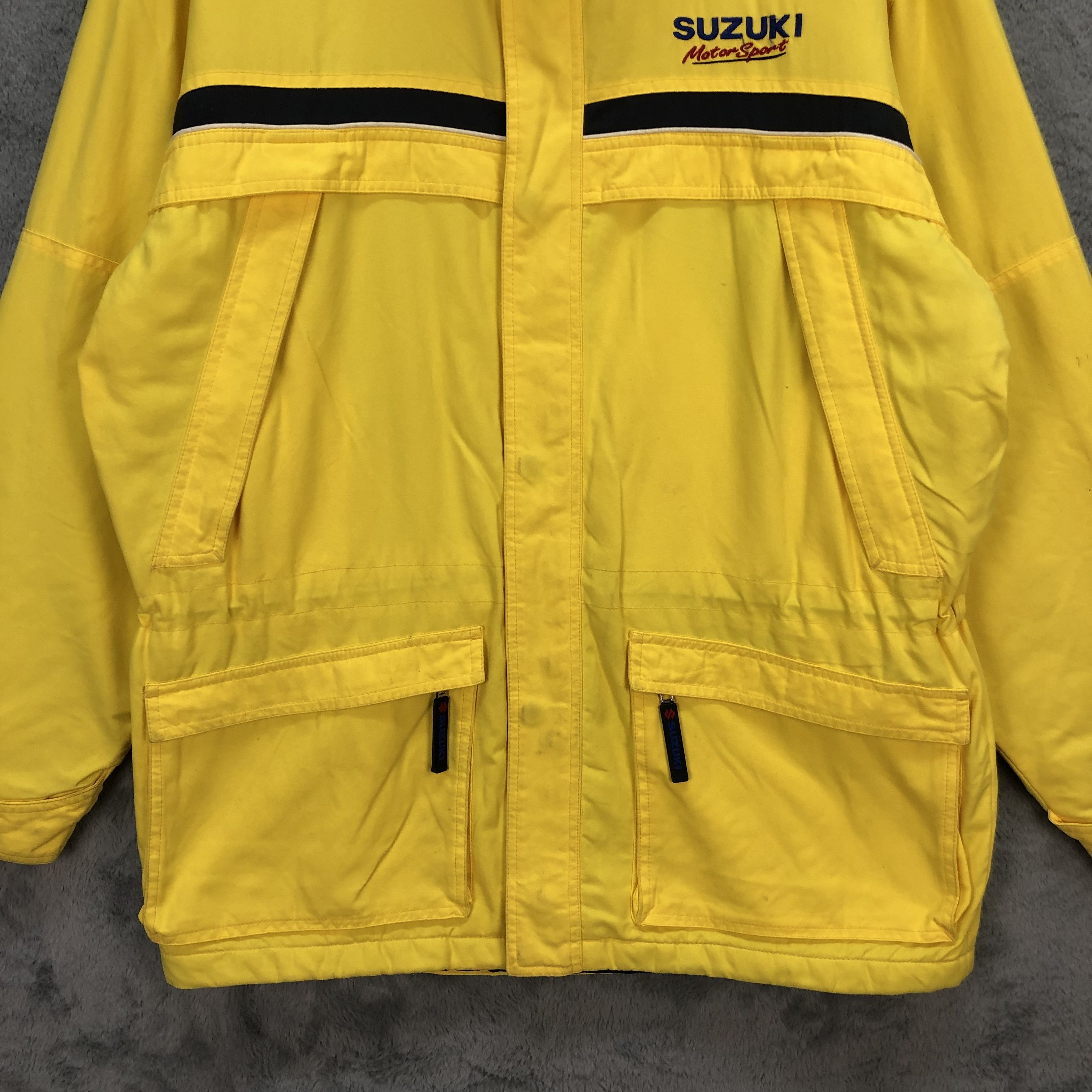 Japanese Brand VINTAGE SUZUKI MOTORSPORT COLLECTION YELLOW JACKET #5858-211 Size US L / EU 52-54 / 3 - 4 Thumbnail