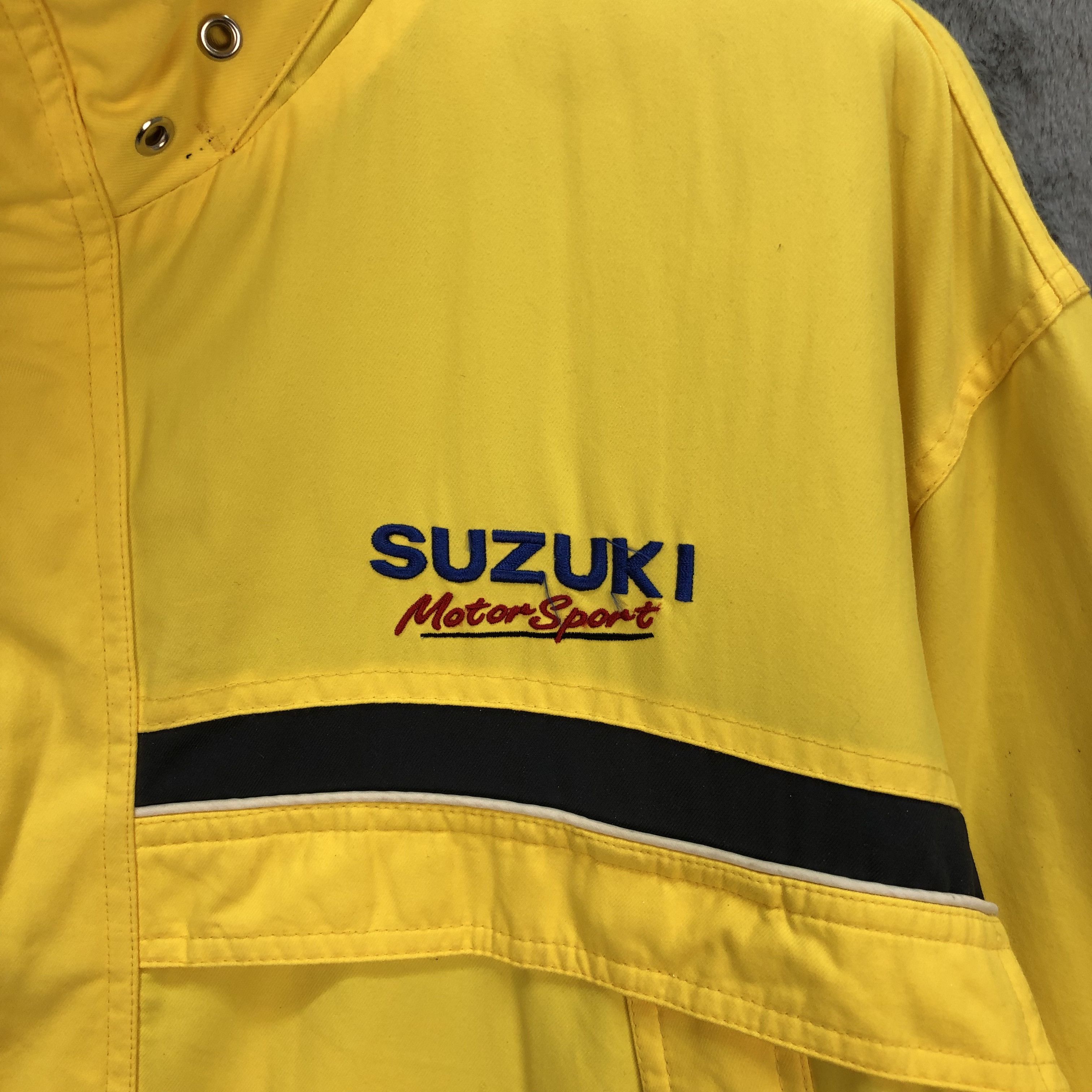 Japanese Brand VINTAGE SUZUKI MOTORSPORT COLLECTION YELLOW JACKET #5858-211 Size US L / EU 52-54 / 3 - 3 Thumbnail