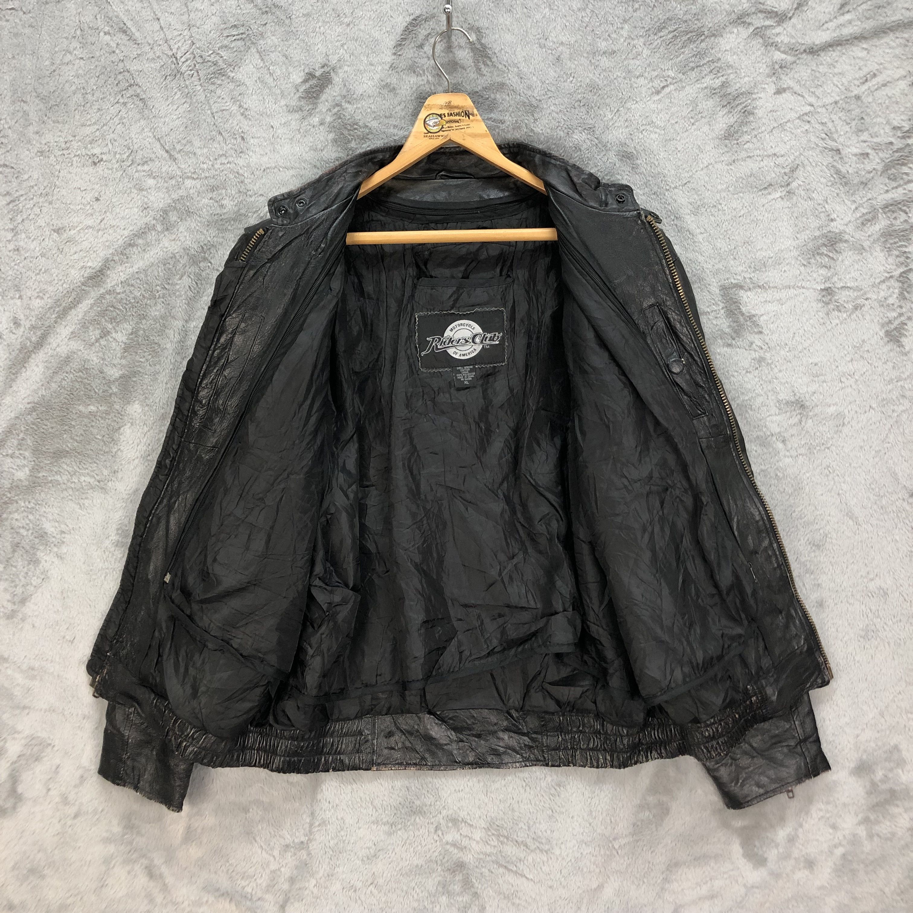 Vintage MOTORCYCLE RIDERS CLUB OF AMERICA LEATHER JACKET #5407-188 Size US L / EU 52-54 / 3 - 8 Thumbnail
