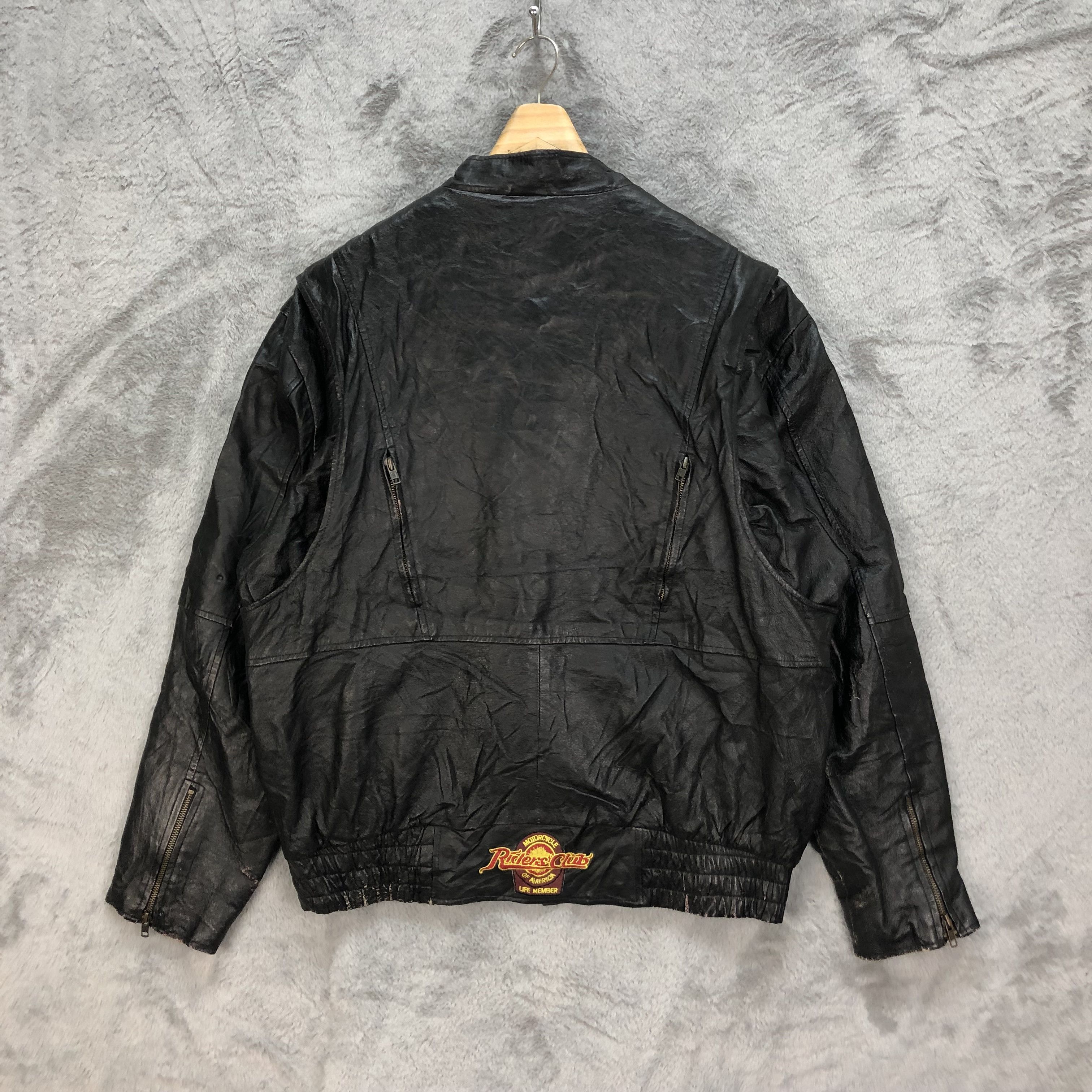 Vintage MOTORCYCLE RIDERS CLUB OF AMERICA LEATHER JACKET #5407-188 Size US L / EU 52-54 / 3 - 11 Thumbnail